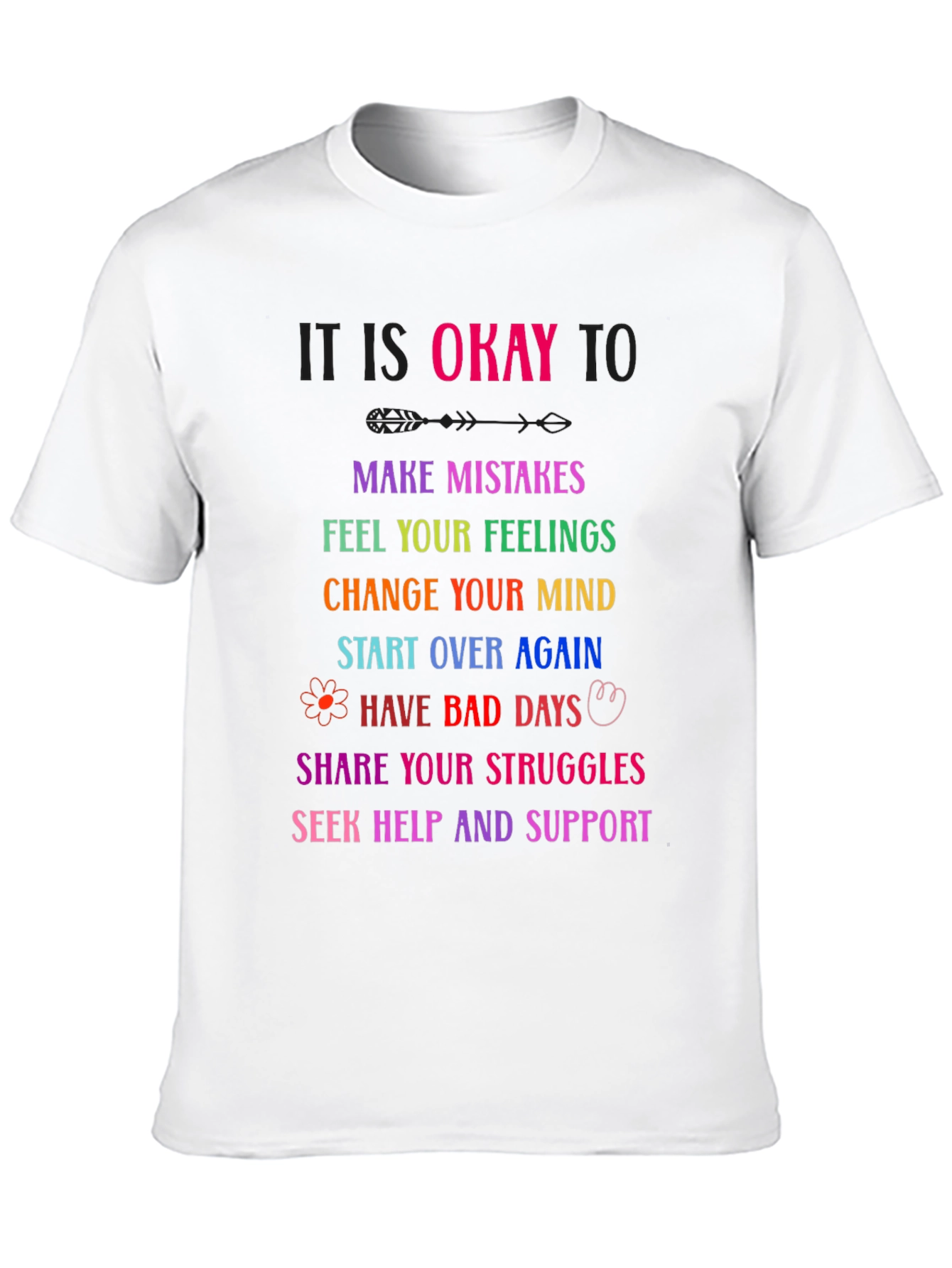 It Is Okay To Graphic Tee - Motivational Shirt