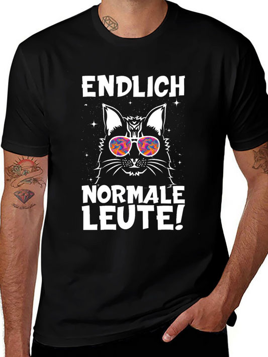 Endlich Normale Leute Cat Graphic Tee