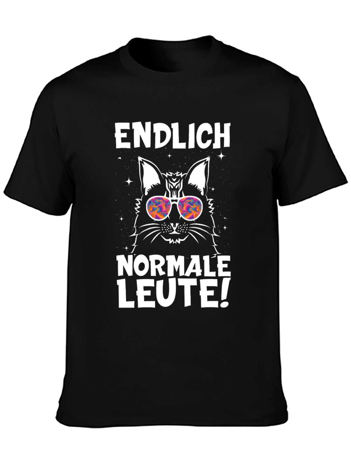 Endlich Normale Leute Cat Graphic Tee