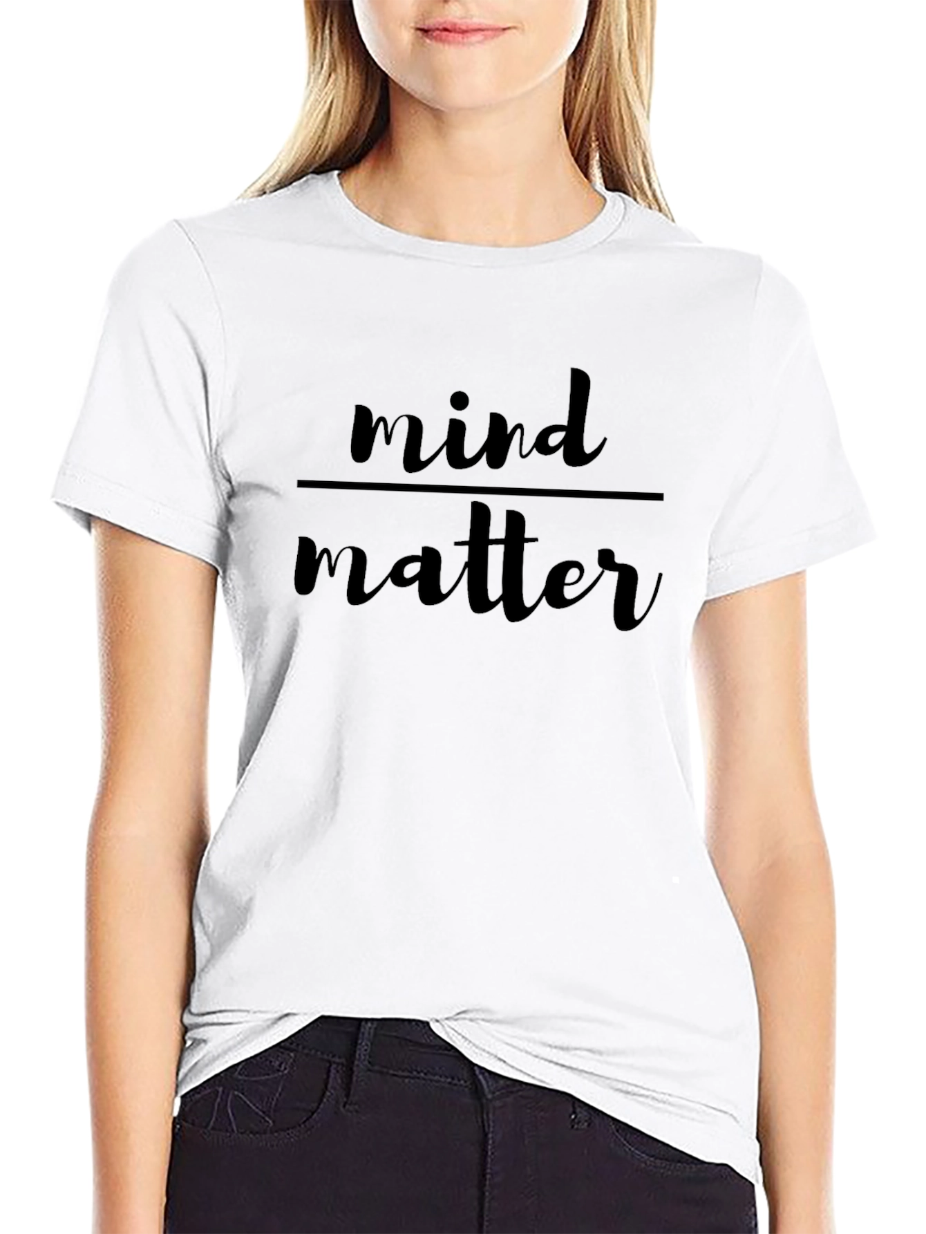 Mind Over Matter Black Graphic T-Shirt
