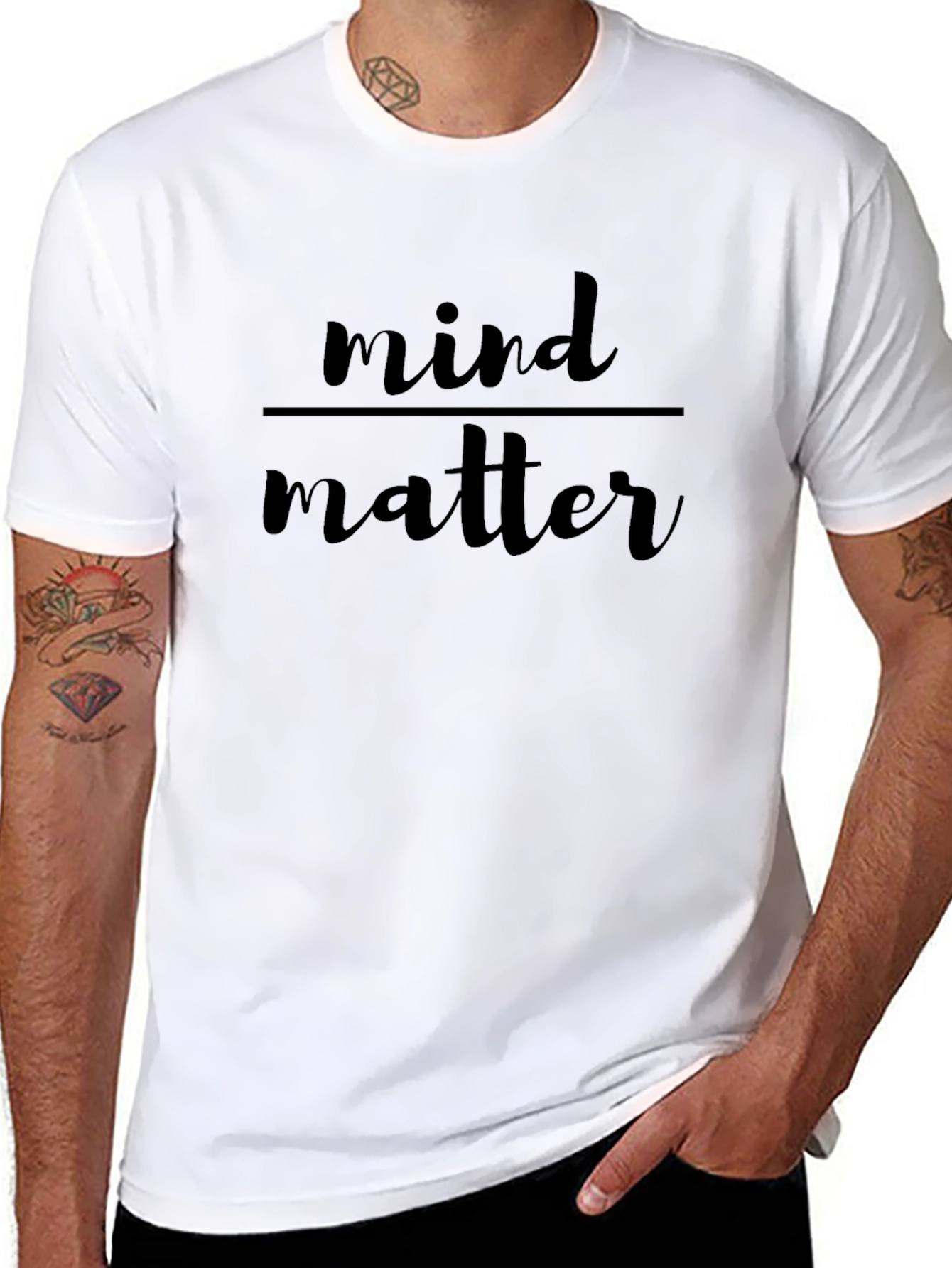 Mind Over Matter Black Graphic T-Shirt