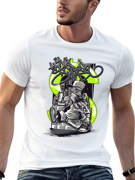 Graffiti Dollar Sign Black T-Shirt