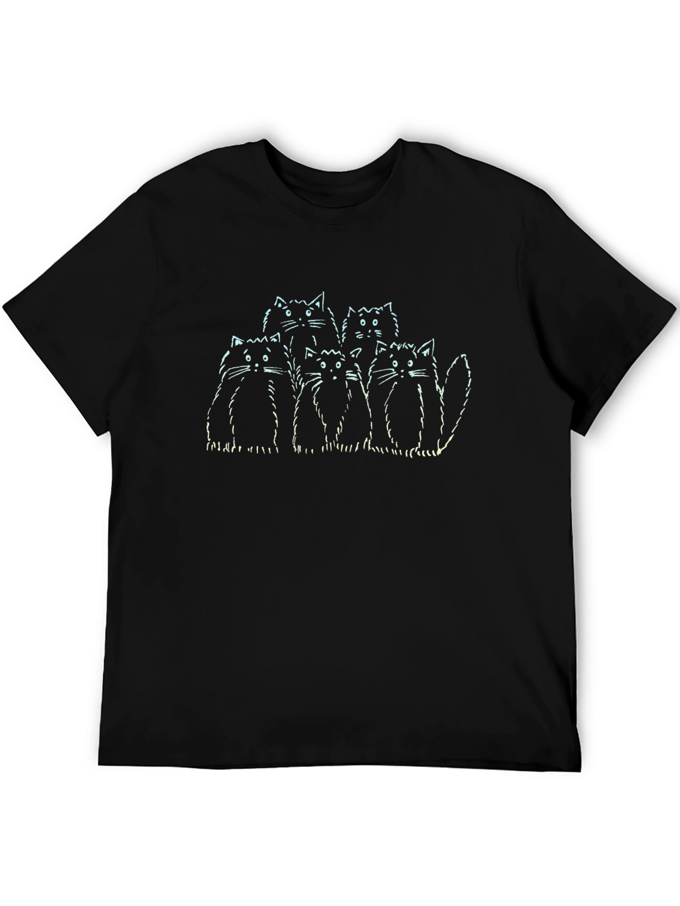 Funny Cat Sketch T-Shirt