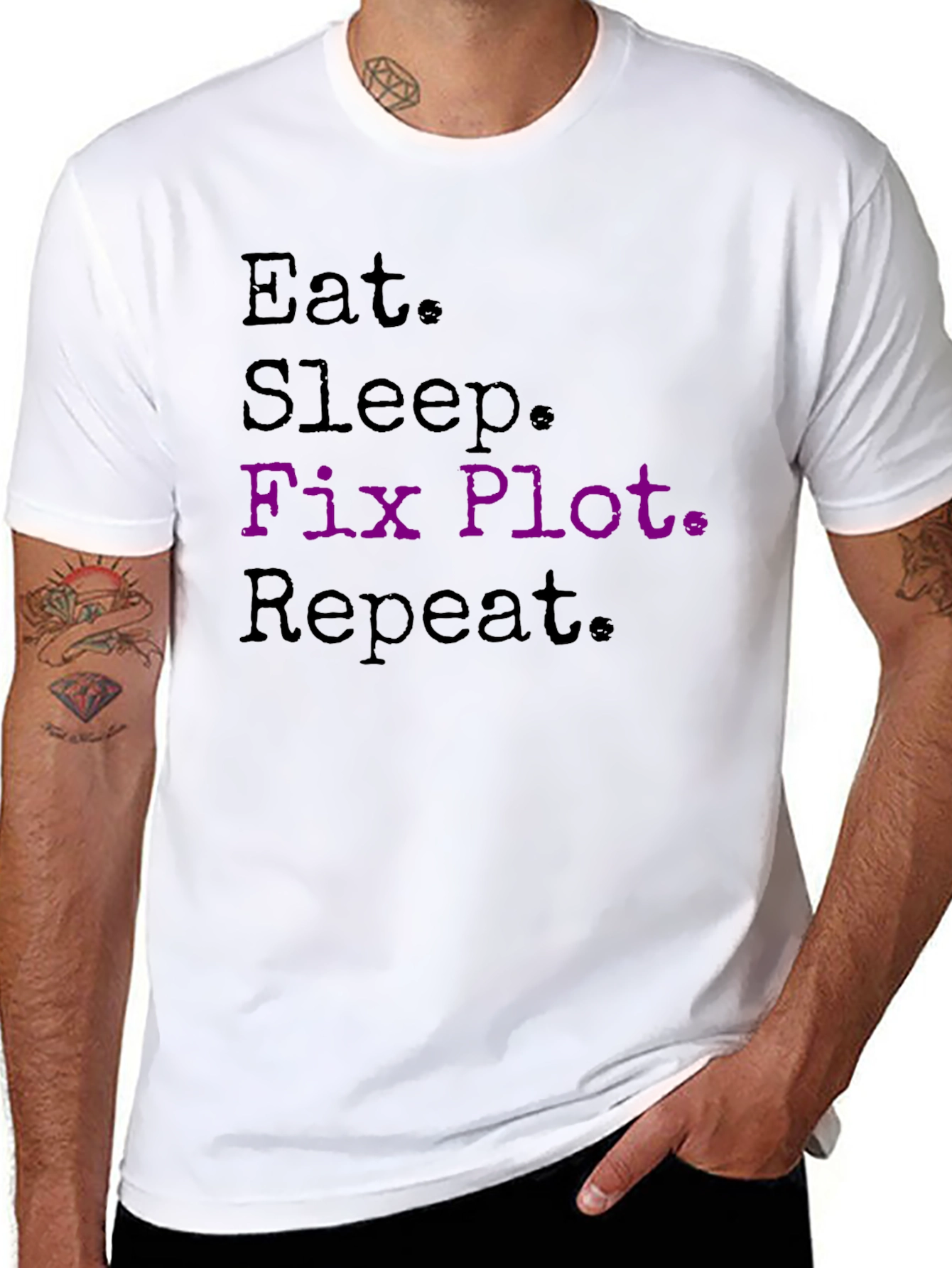 Eat Sleep Fix Plot Repeat T-Shirt