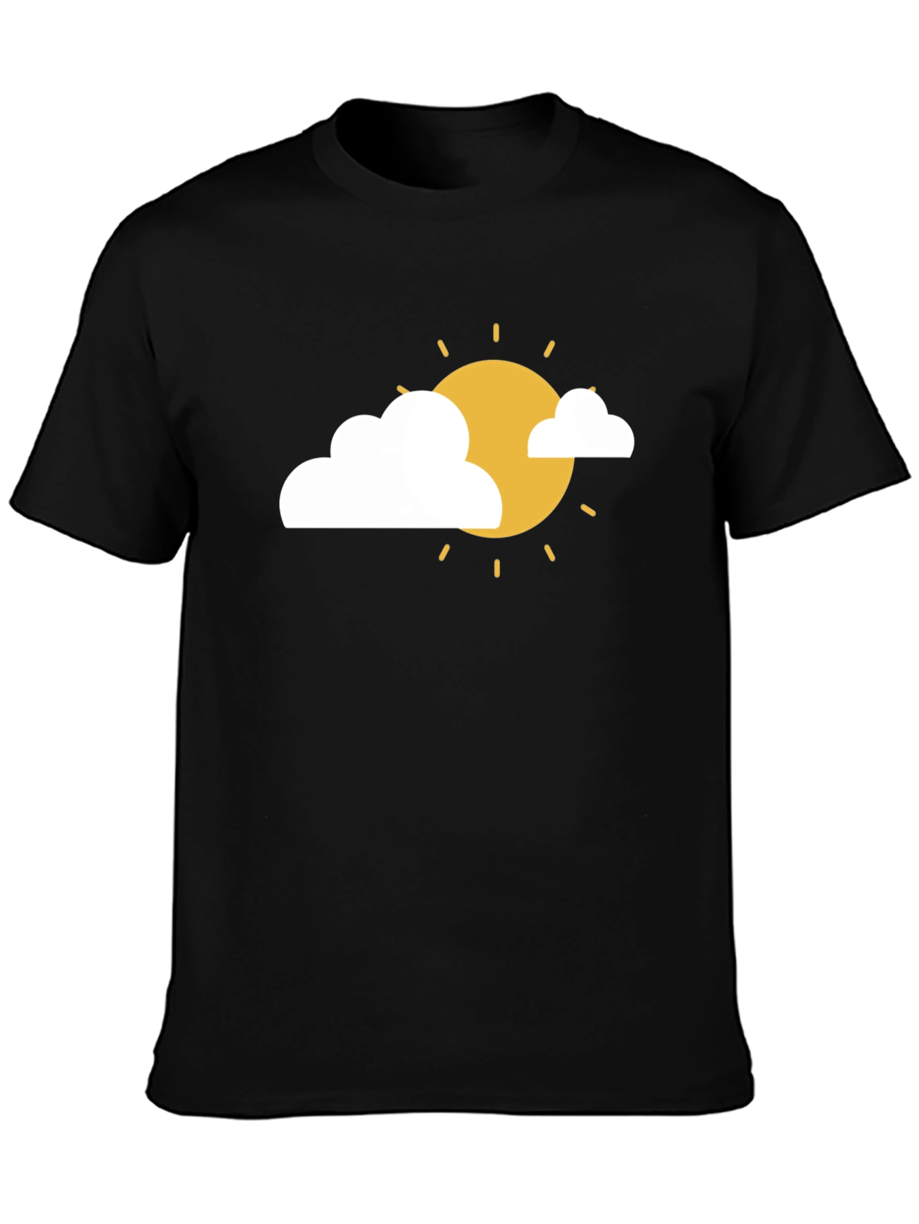 Sunny Day Graphic Tee - Black Cotton T-Shirt