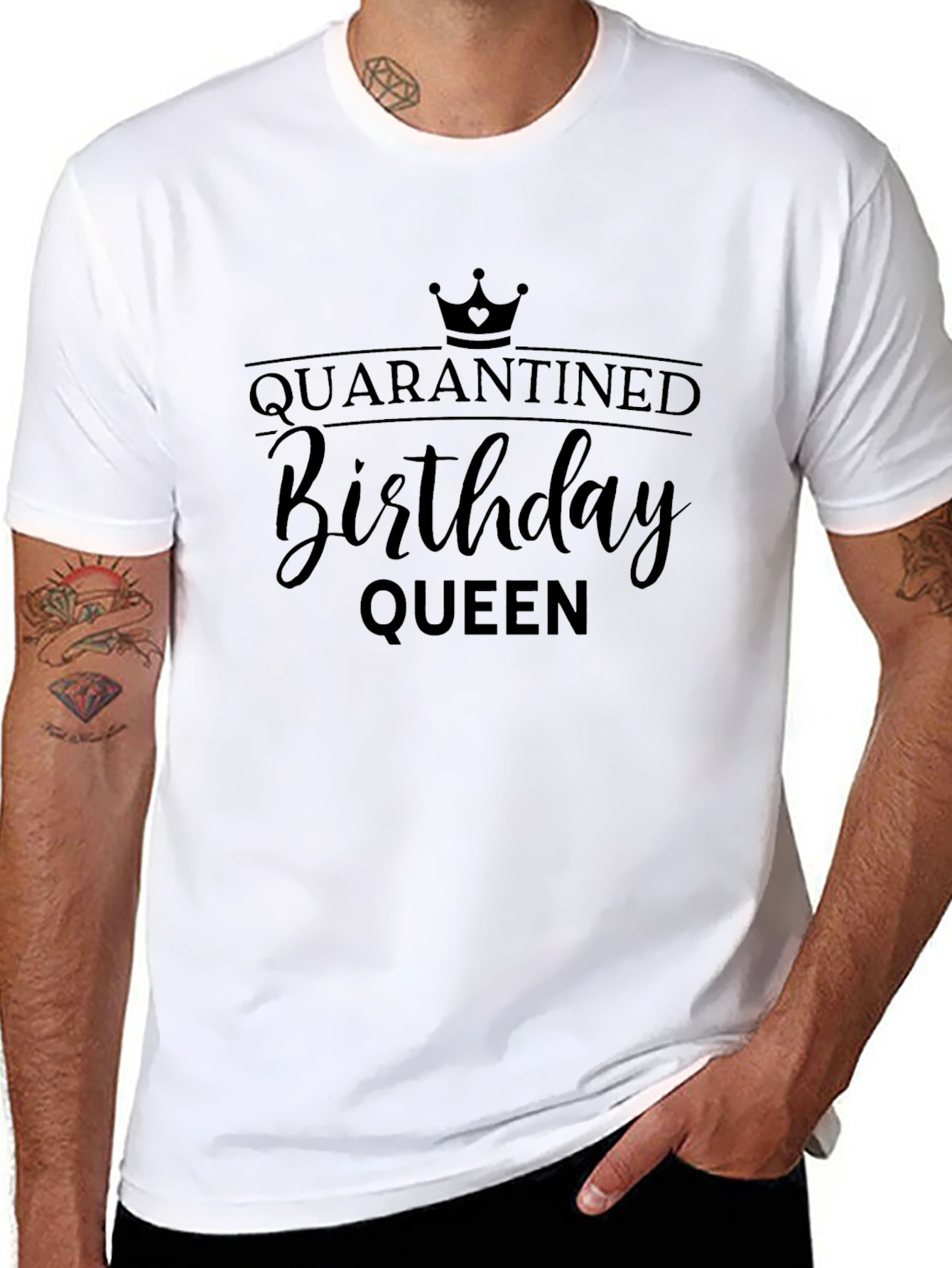 Quarantined Birthday Queen T-Shirt - Black