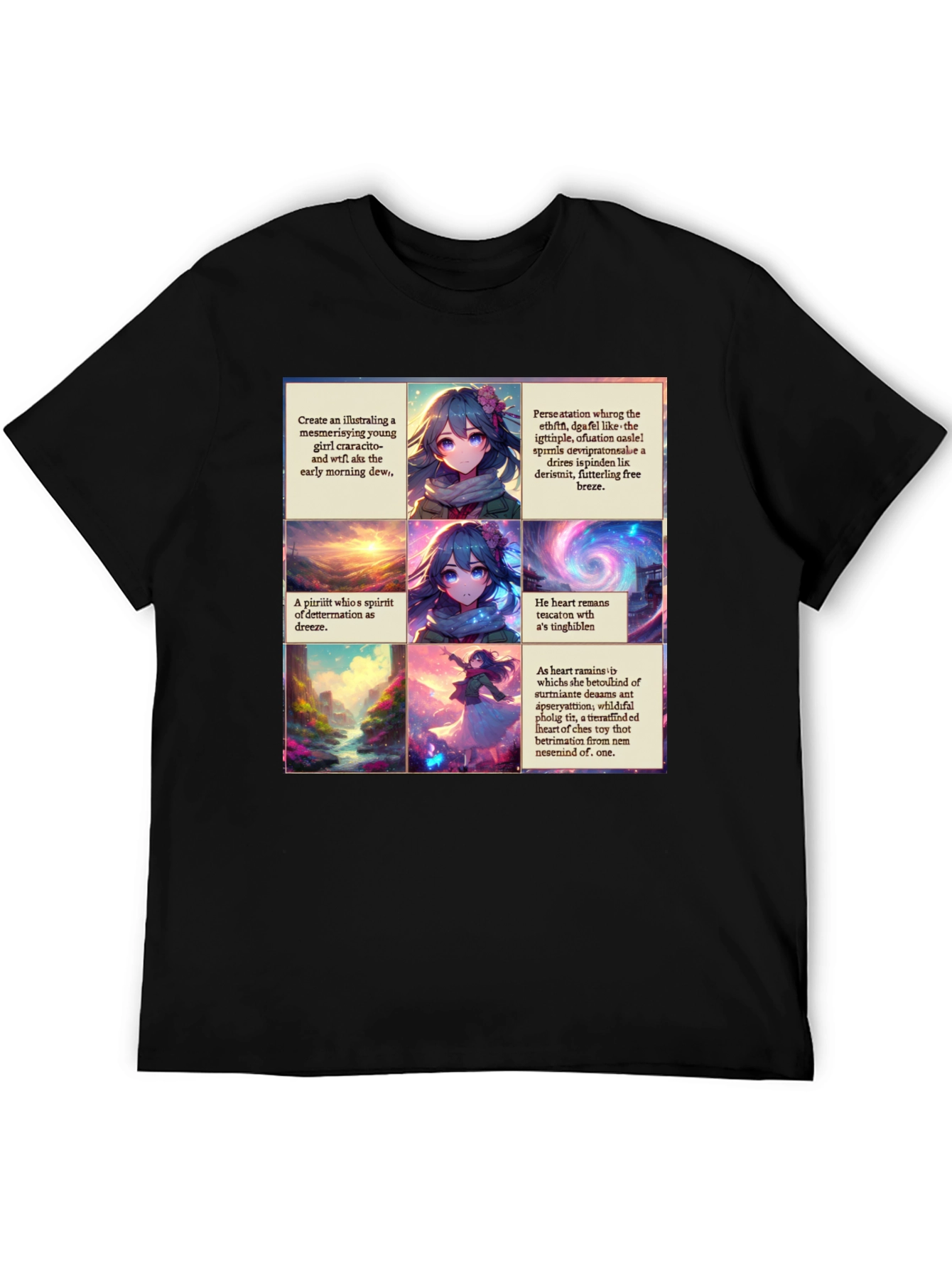 Abstract Anime T-Shirt - Unique Artistic Design