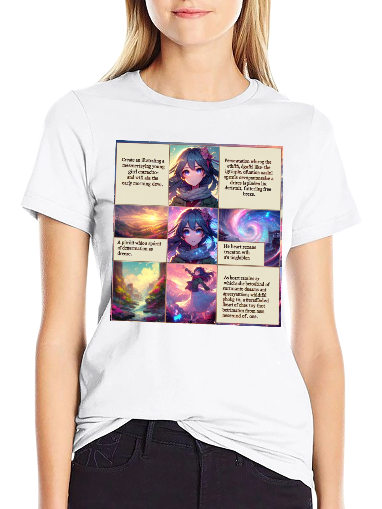 Abstract Anime T-Shirt - Unique Artistic Design