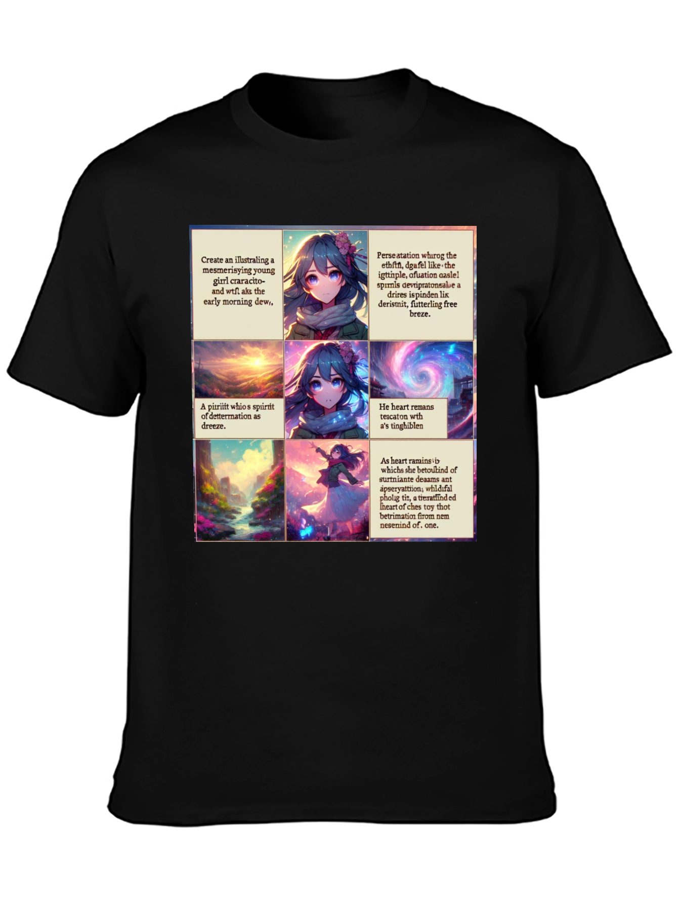 Abstract Anime T-Shirt - Unique Artistic Design