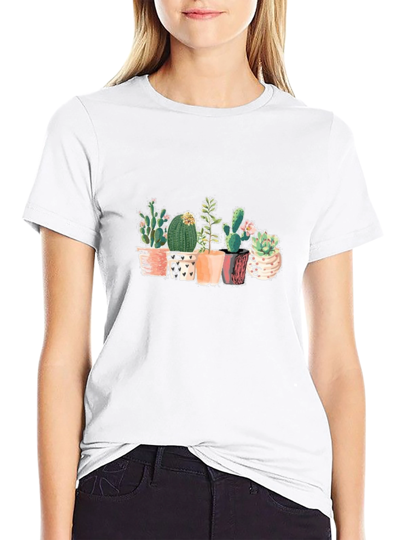 Cactus Graphic Black T-Shirt