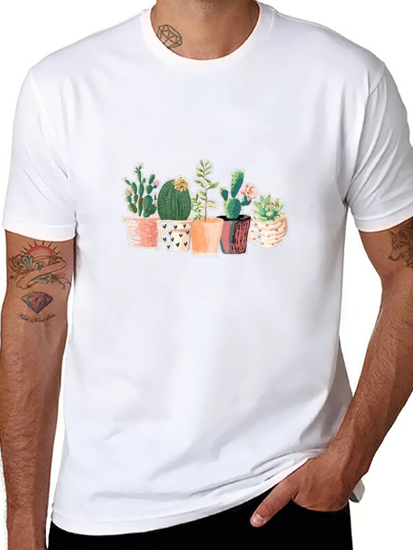 Cactus Graphic Black T-Shirt