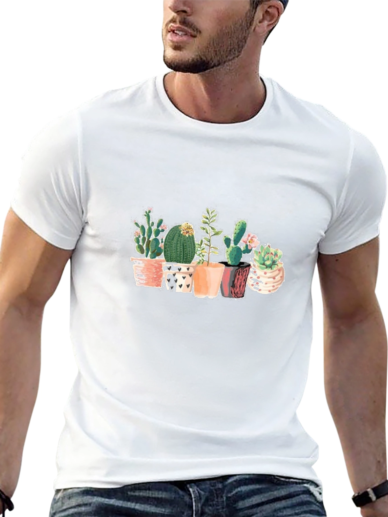 Cactus Graphic Black T-Shirt