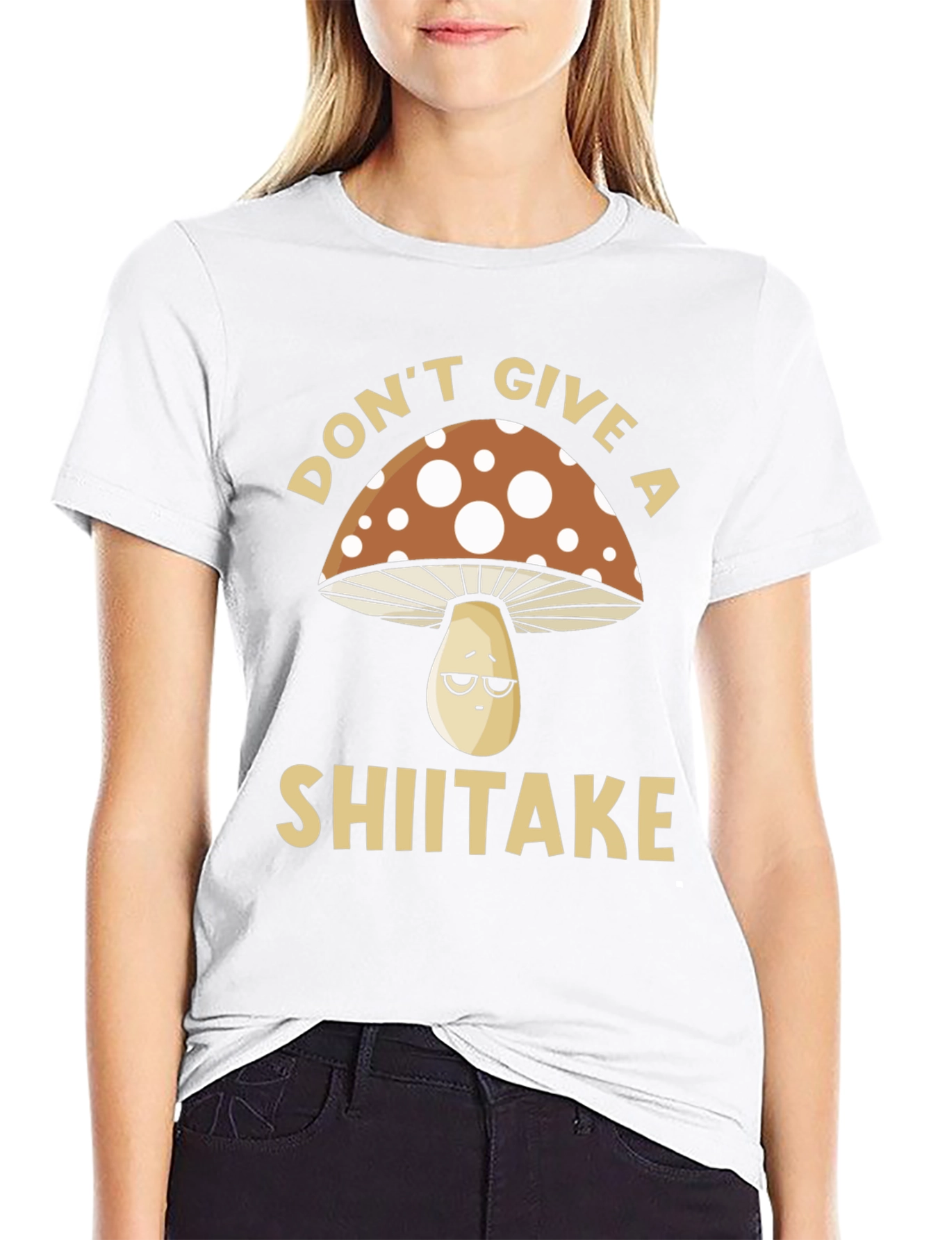 Dont Give a Shiitake T-Shirt - Funny Mushroom Tee