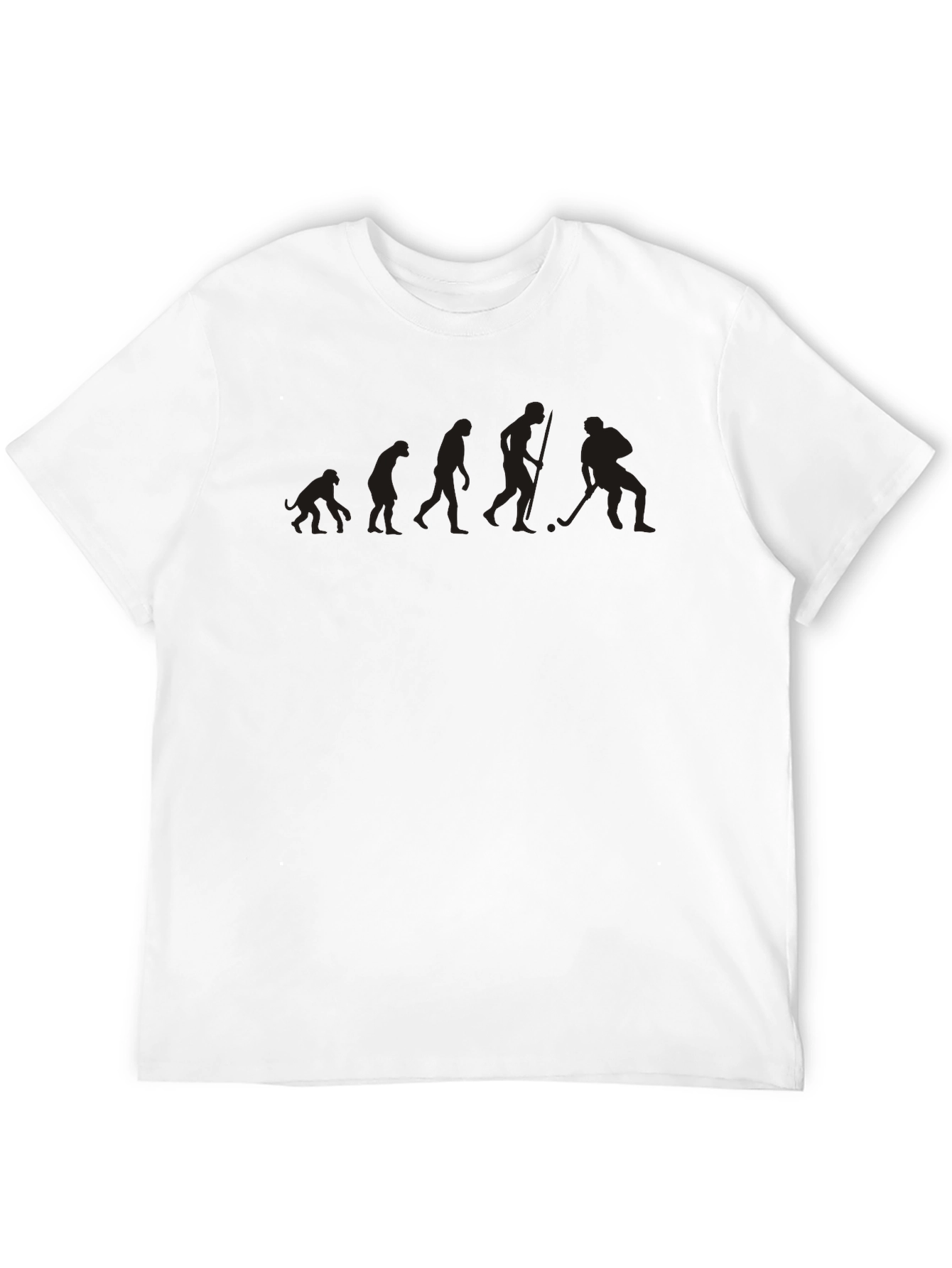 Hockey Evolution Graphic Tee - Black Cotton T-Shirt