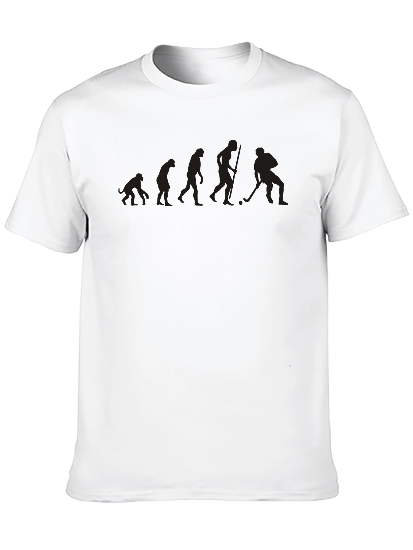 Hockey Evolution Graphic Tee - Black Cotton T-Shirt