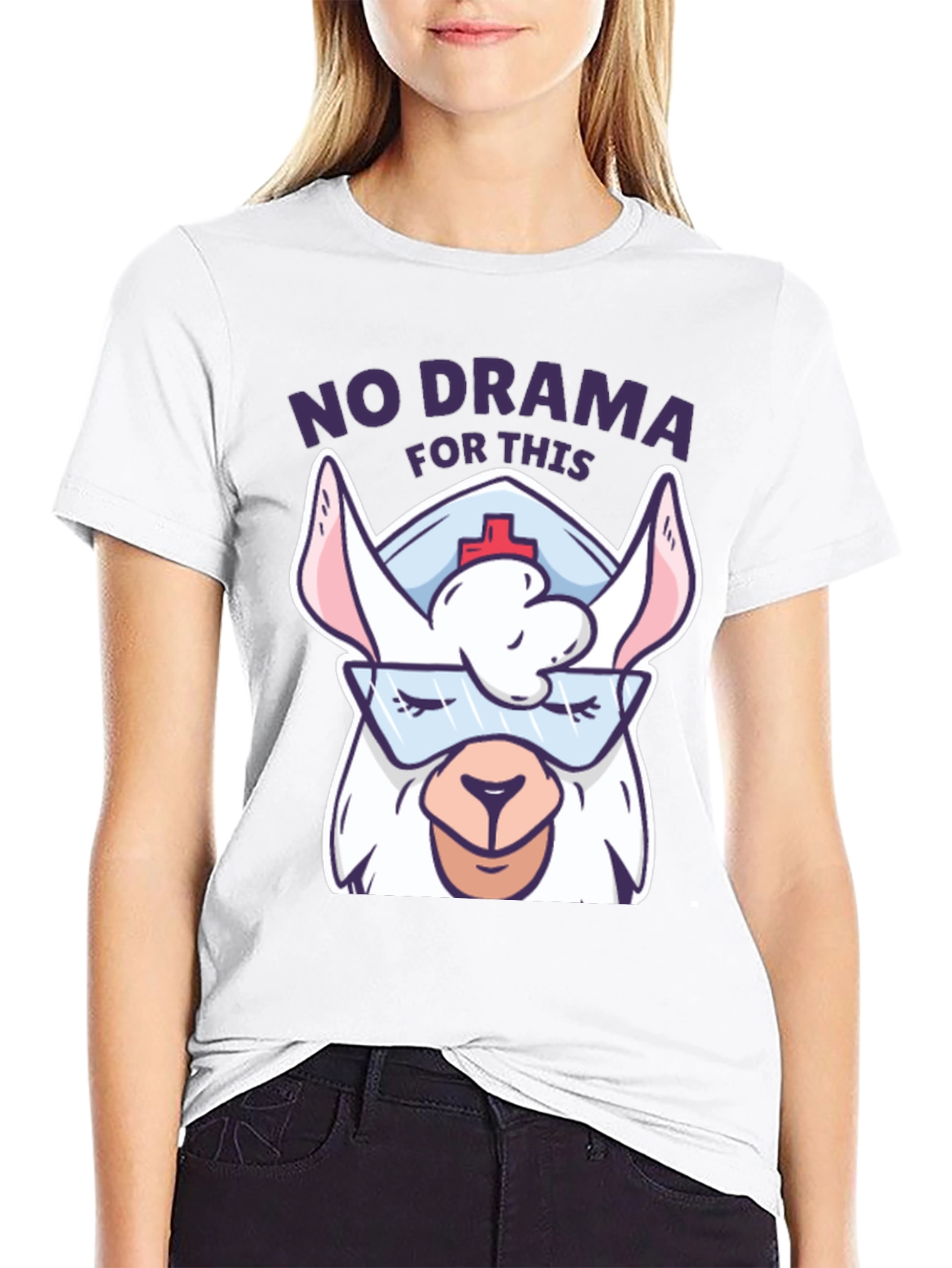 No Drama Llama Nurse T-Shirt - Funny Gift