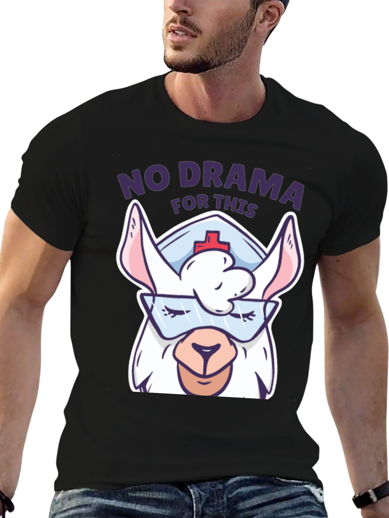 No Drama Llama Nurse T-Shirt - Funny Gift