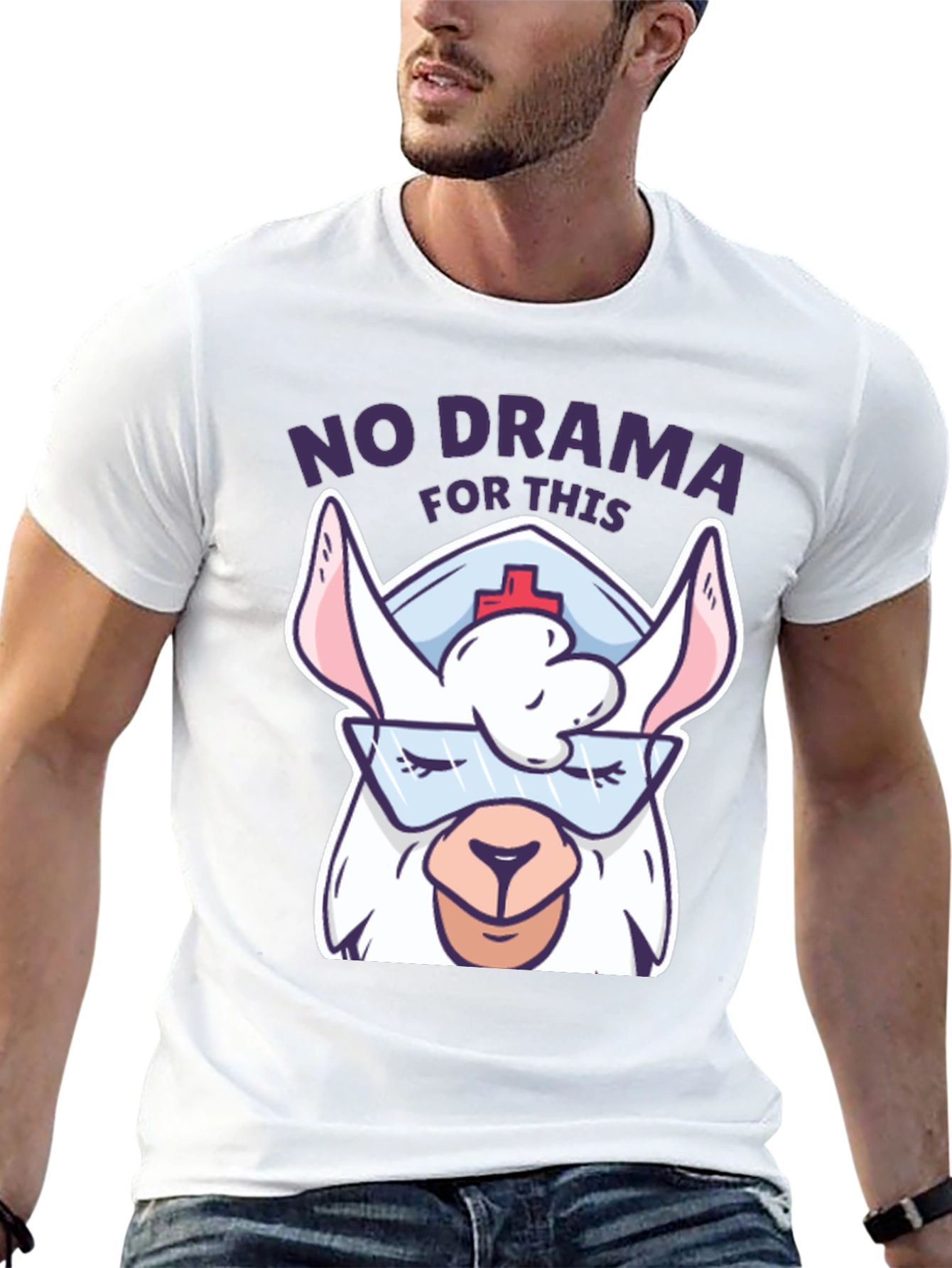 No Drama Llama Nurse T-Shirt - Funny Gift