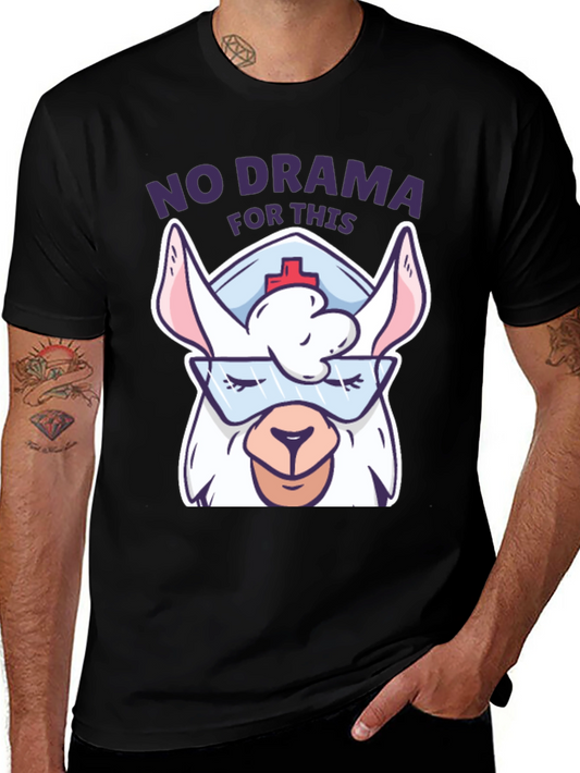 No Drama Llama Nurse T-Shirt - Funny Gift