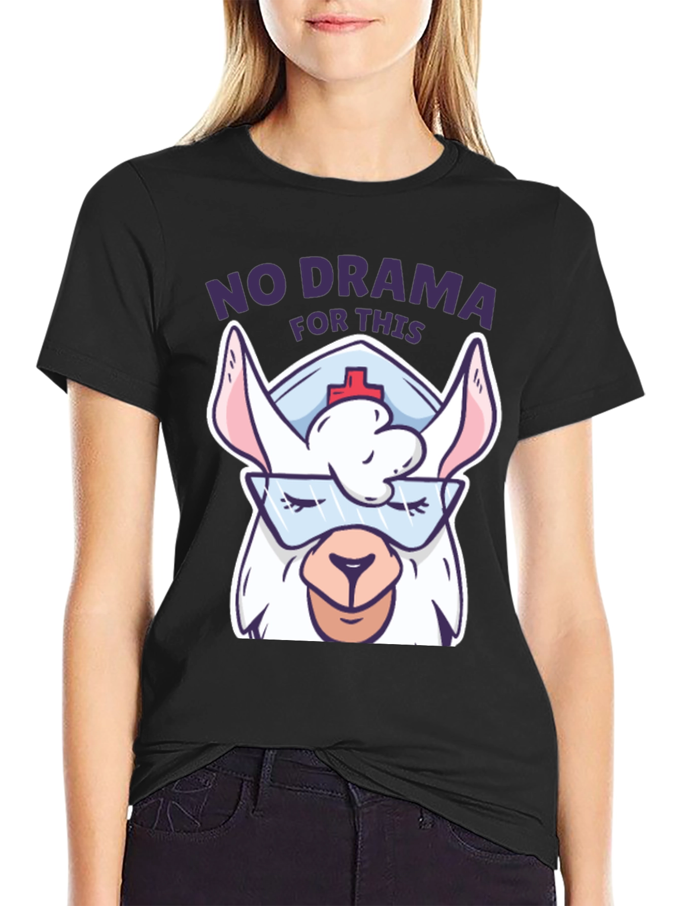 No Drama Llama Nurse T-Shirt - Funny Gift
