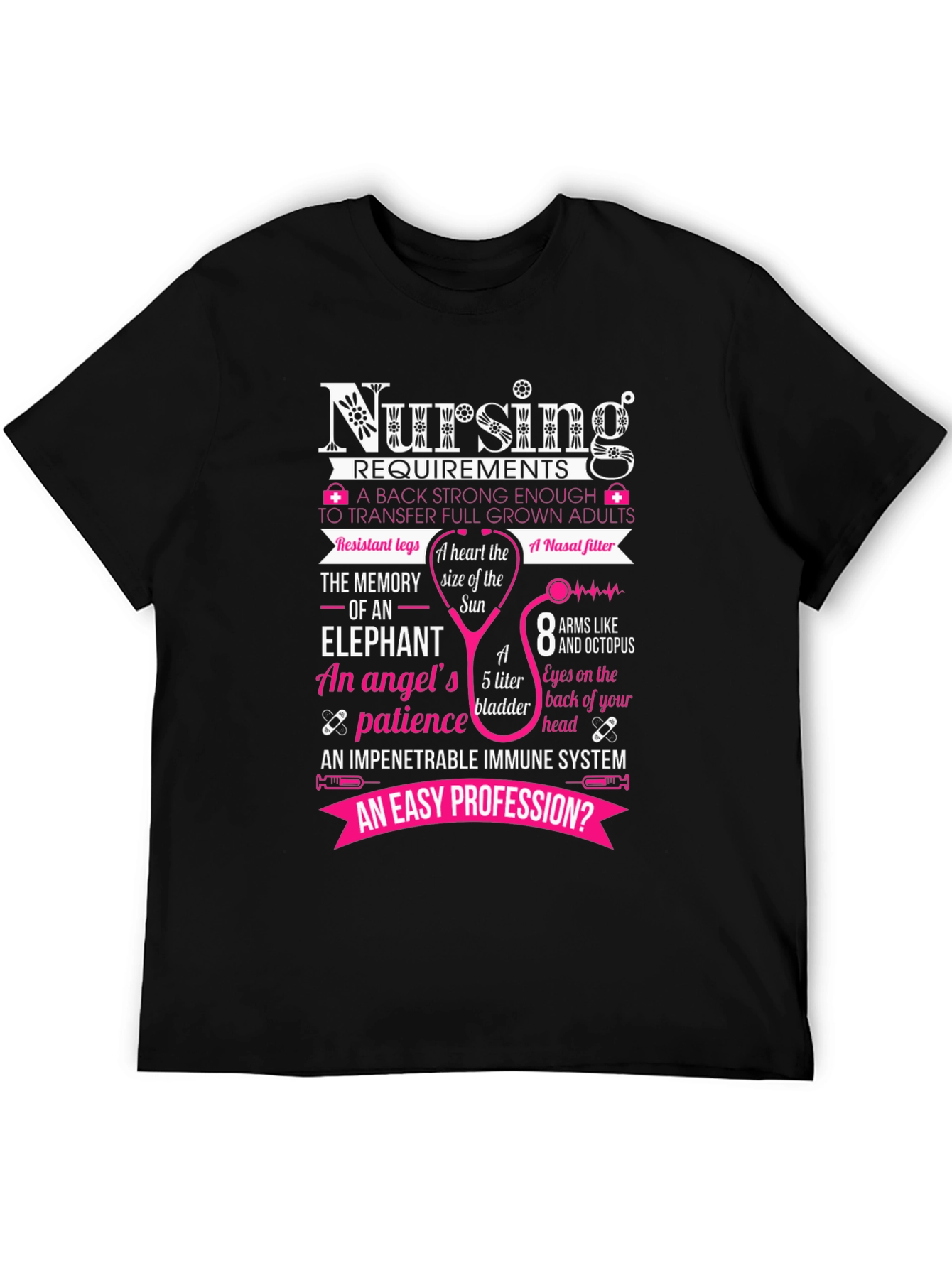 Nursing Requirements Black T-Shirt