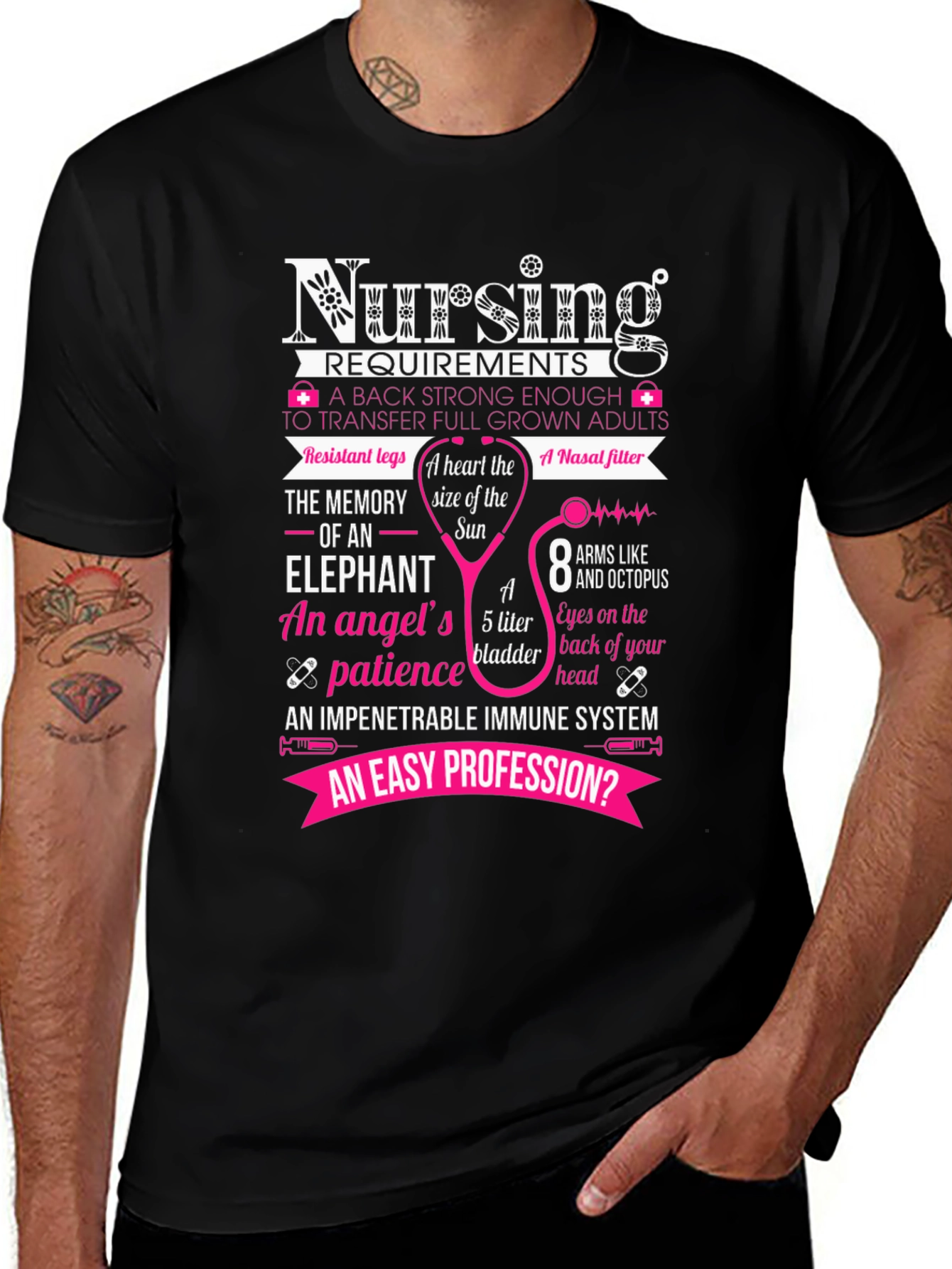 Nursing Requirements Black T-Shirt