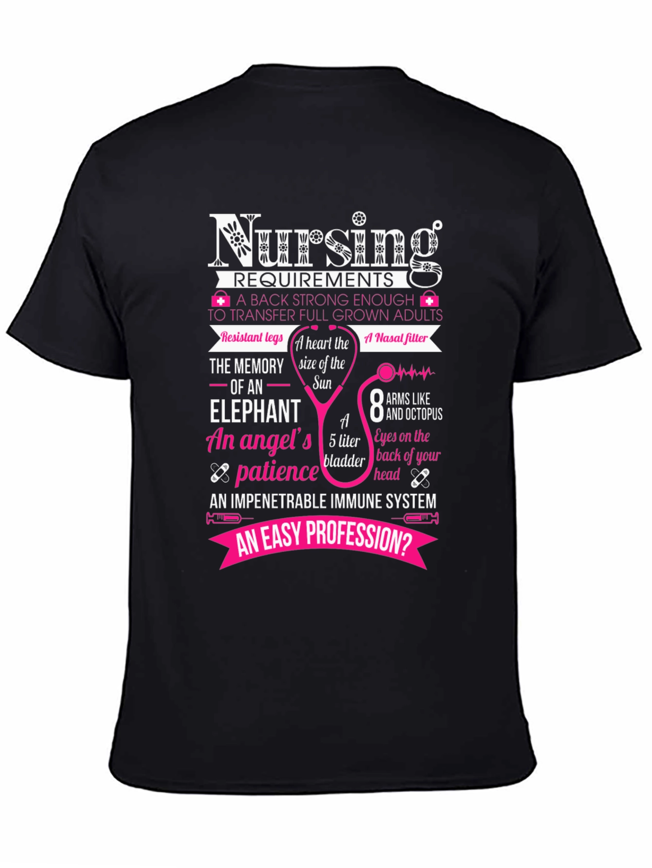 Nursing Requirements Black T-Shirt