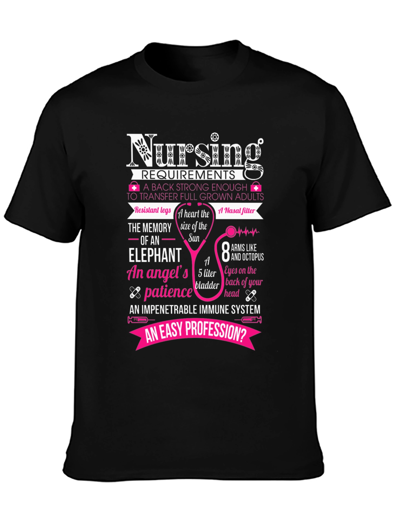 Nursing Requirements Black T-Shirt
