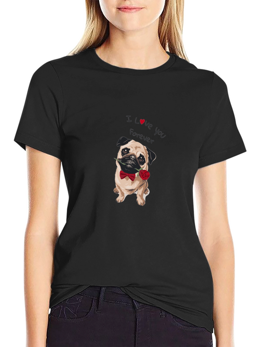 I Love You Forever Pug Graphic Tee