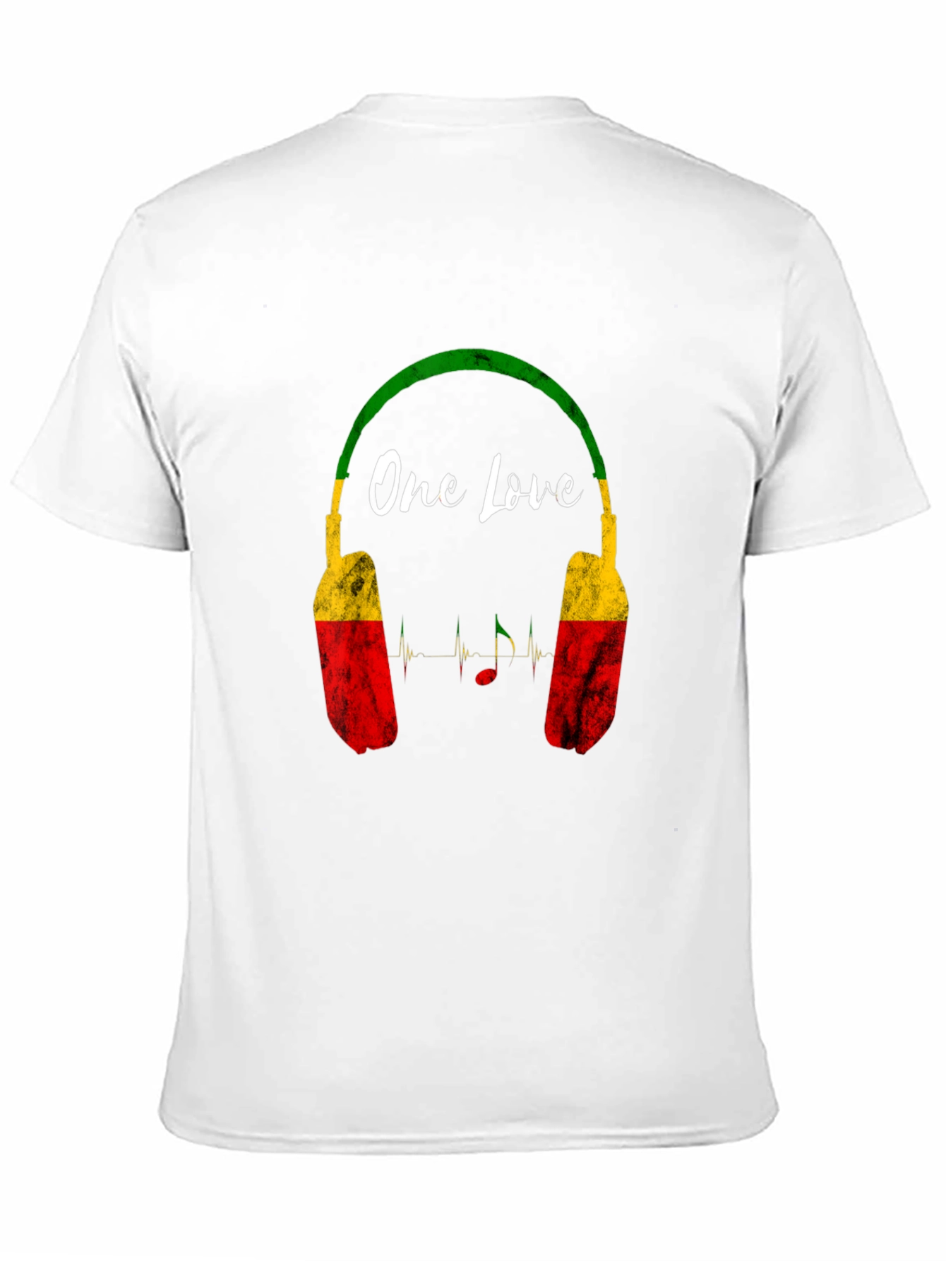 One Love Rasta Headphones Graphic T-Shirt
