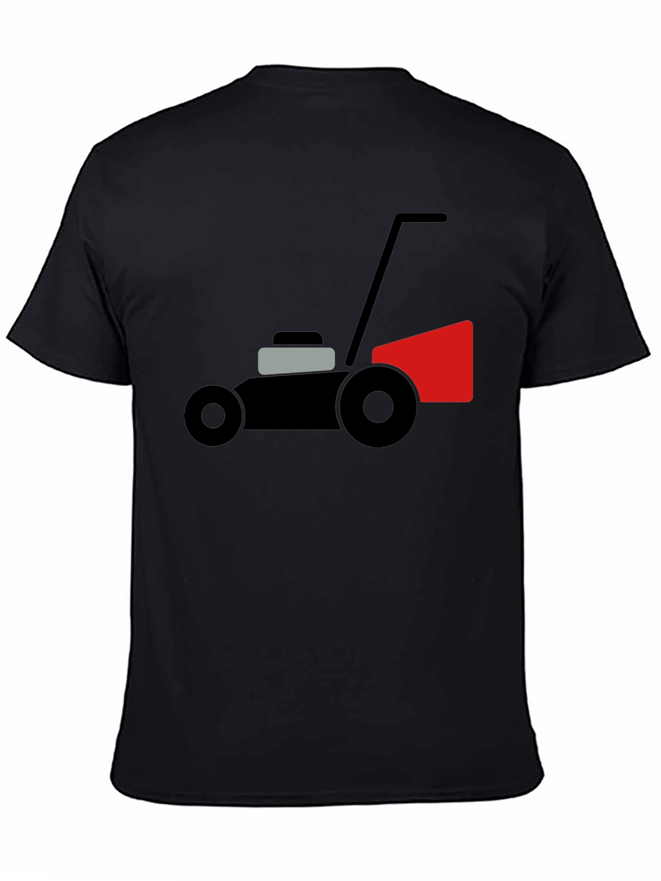 Lawn Mower Graphic Tee - Black Cotton Comfort