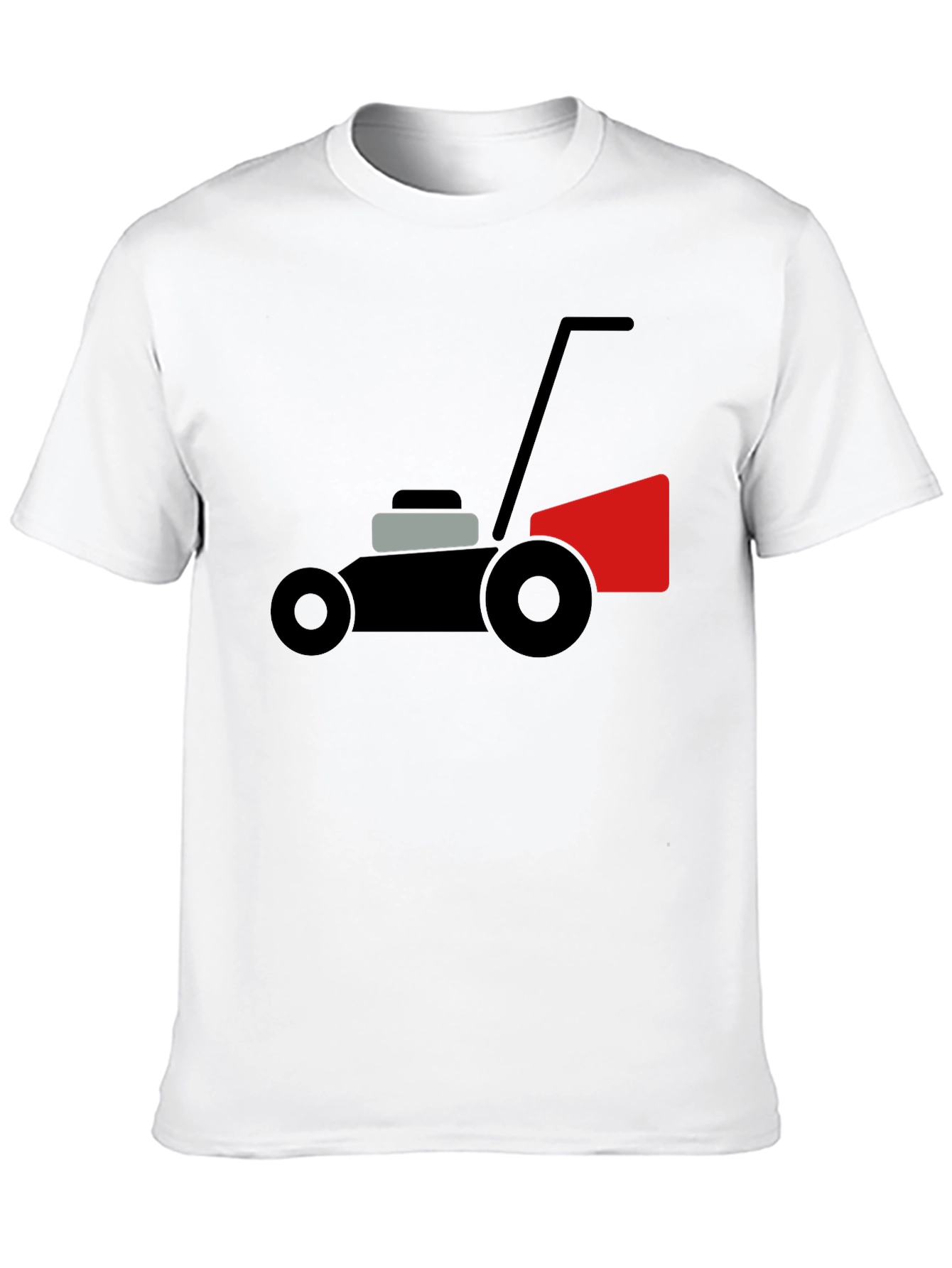 Lawn Mower Graphic Tee - Black Cotton Comfort