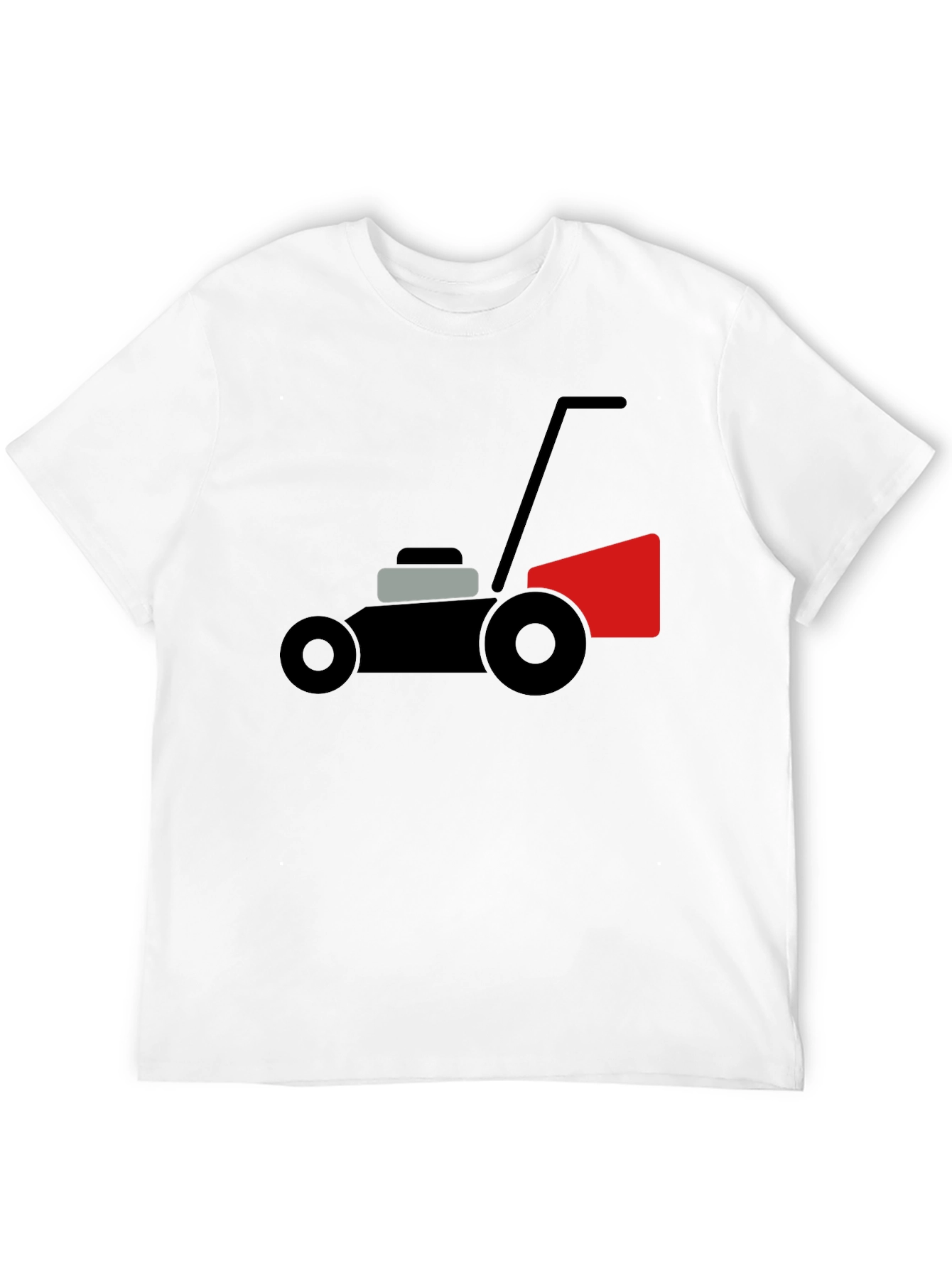 Lawn Mower Graphic Tee - Black Cotton Comfort
