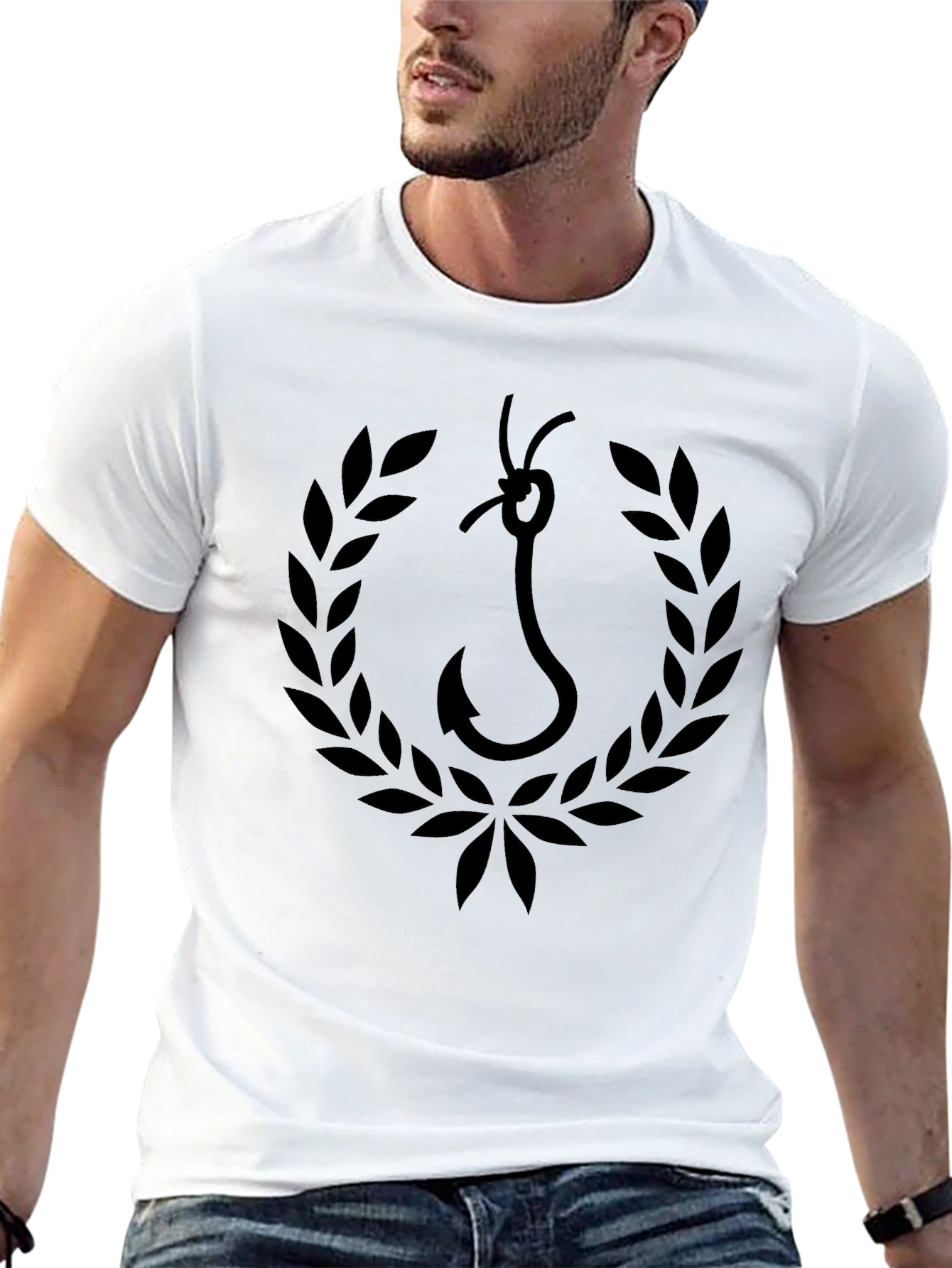 Hook & Laurel Mens Black Graphic T-Shirt