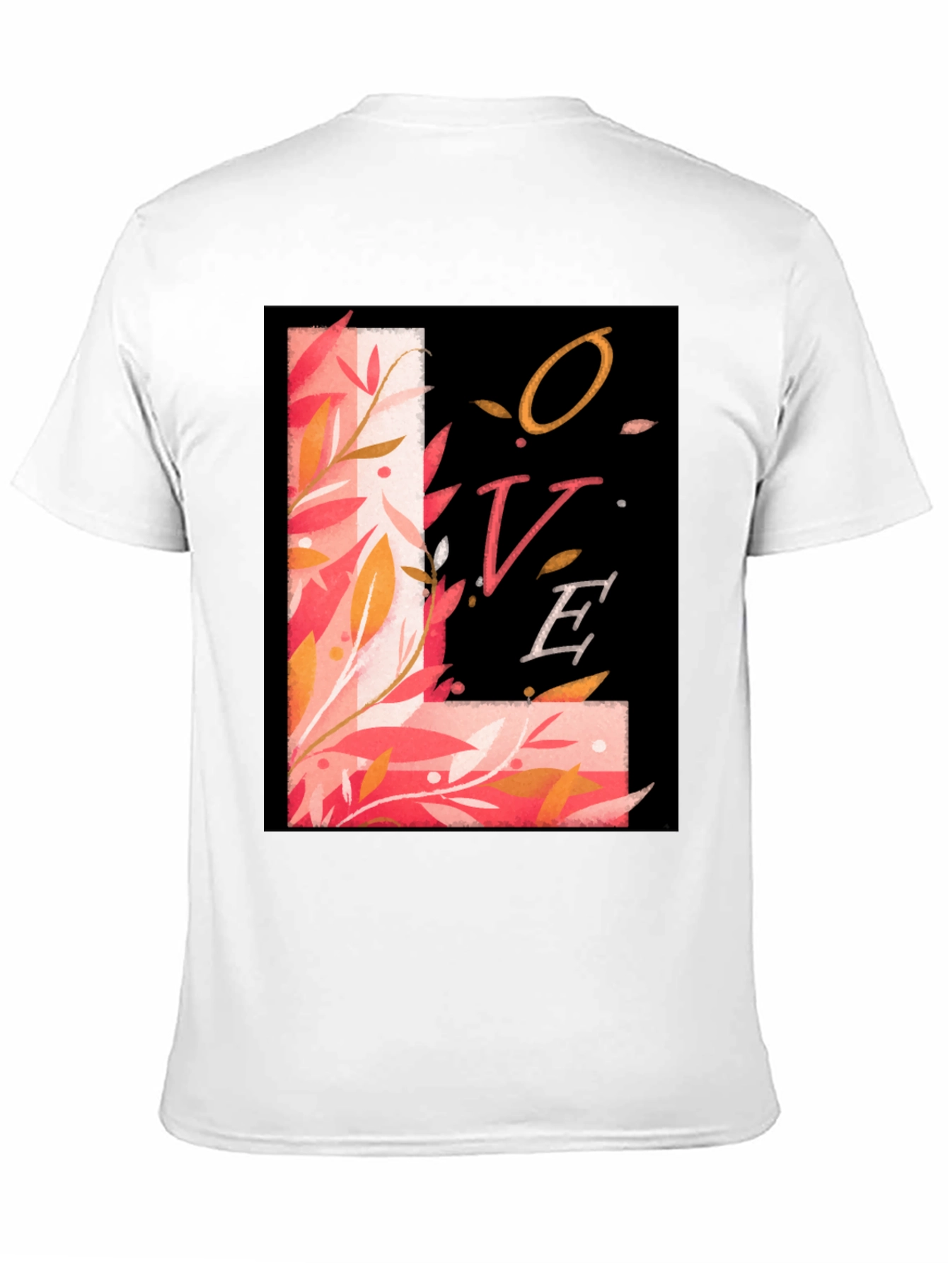 Floral LOVE Graphic Tee - Stylish Black T-Shirt