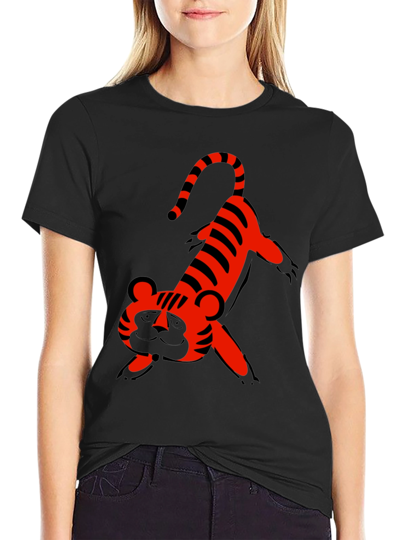 Cool Tiger Graphic Tee - Black T-Shirt