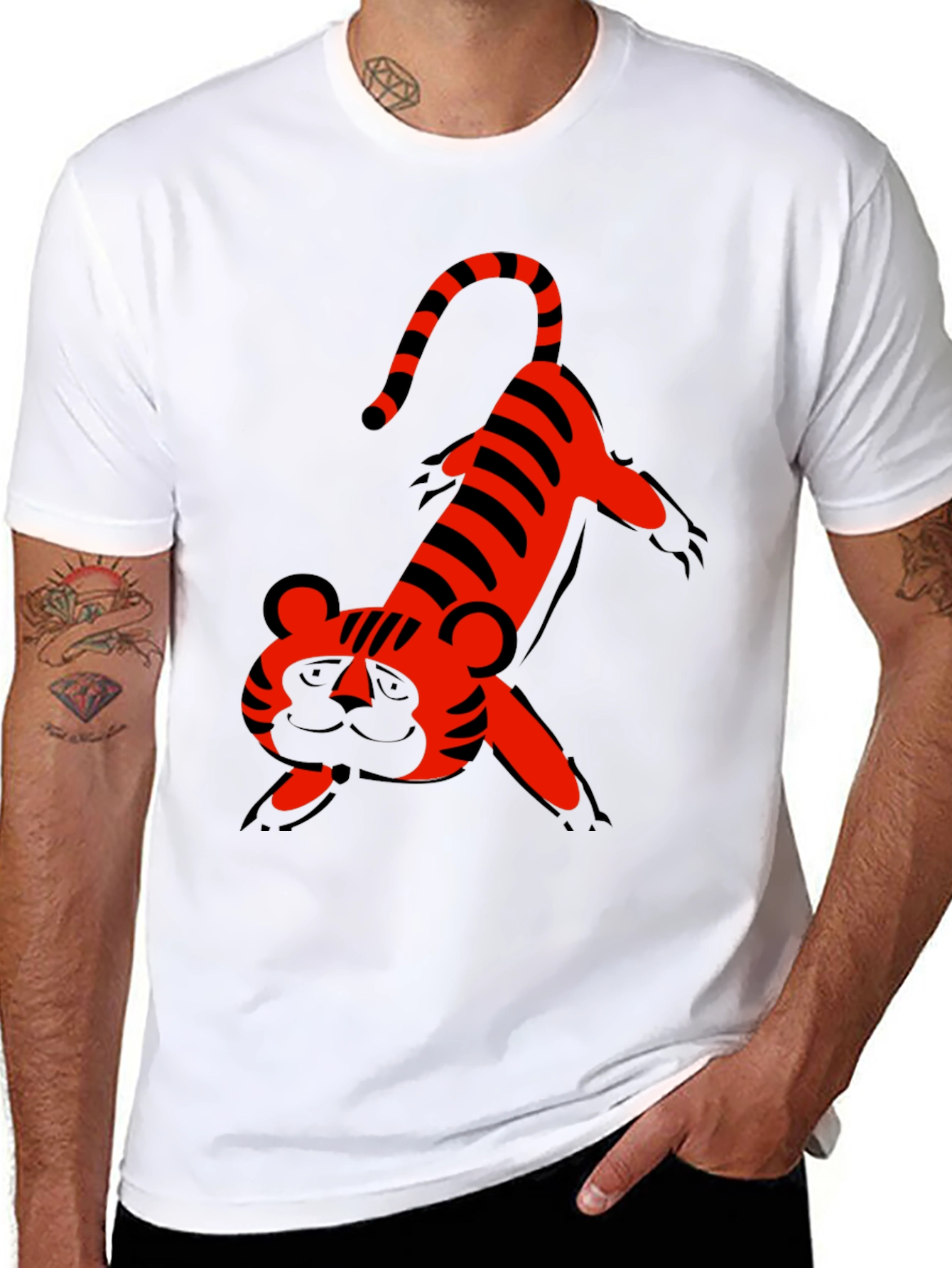 Cool Tiger Graphic Tee - Black T-Shirt