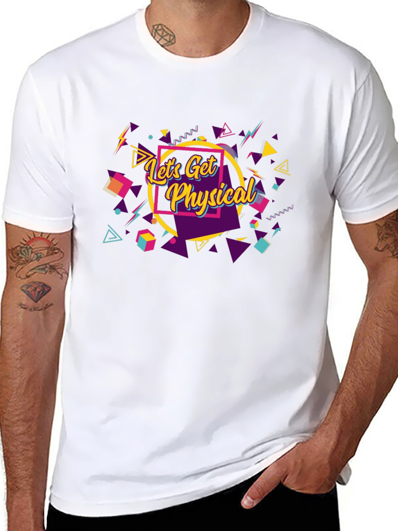 Retro Lets Get Physical Graphic Tee