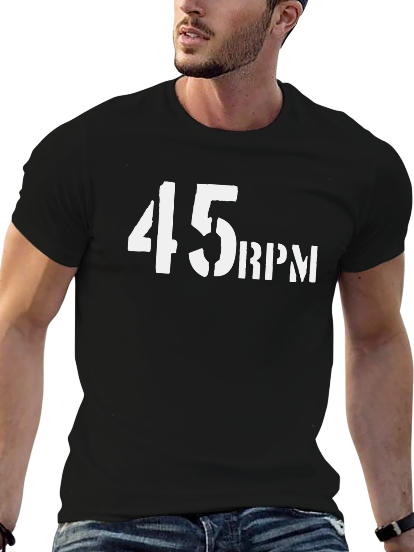 45 RPM Graphic T-Shirt - Retro Music Fan Tee