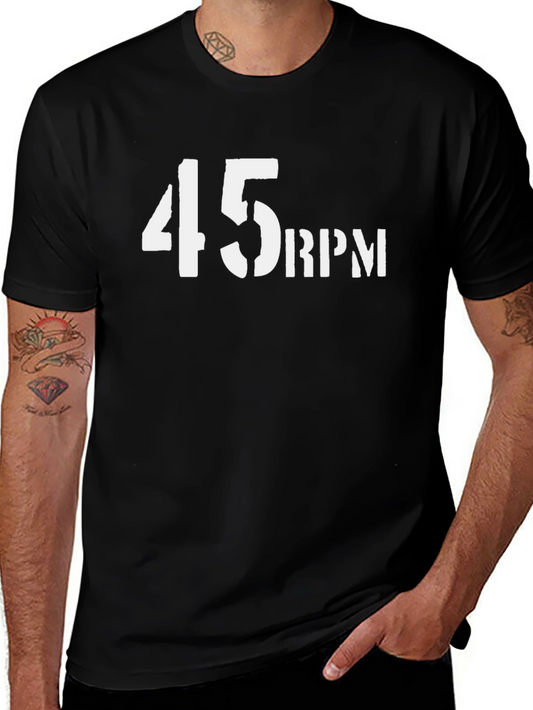 45 RPM Graphic T-Shirt - Retro Music Fan Tee
