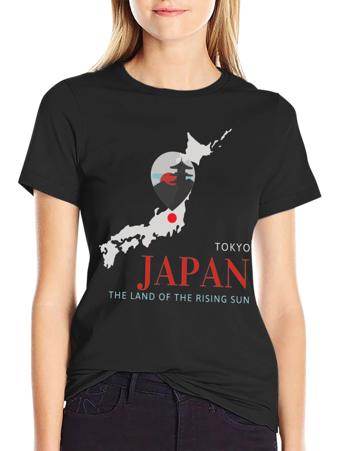 Japan Map T-Shirt - Tokyo Rising Sun Graphic Tee
