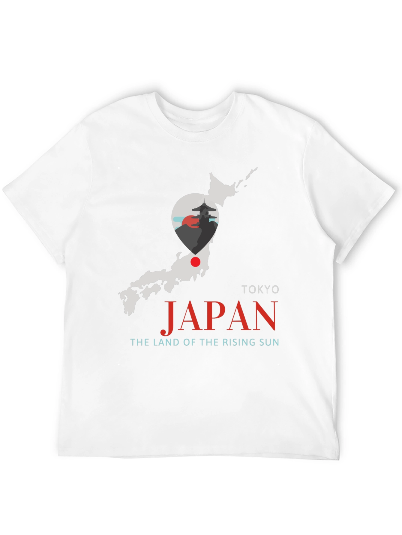 Japan Map T-Shirt - Tokyo Rising Sun Graphic Tee