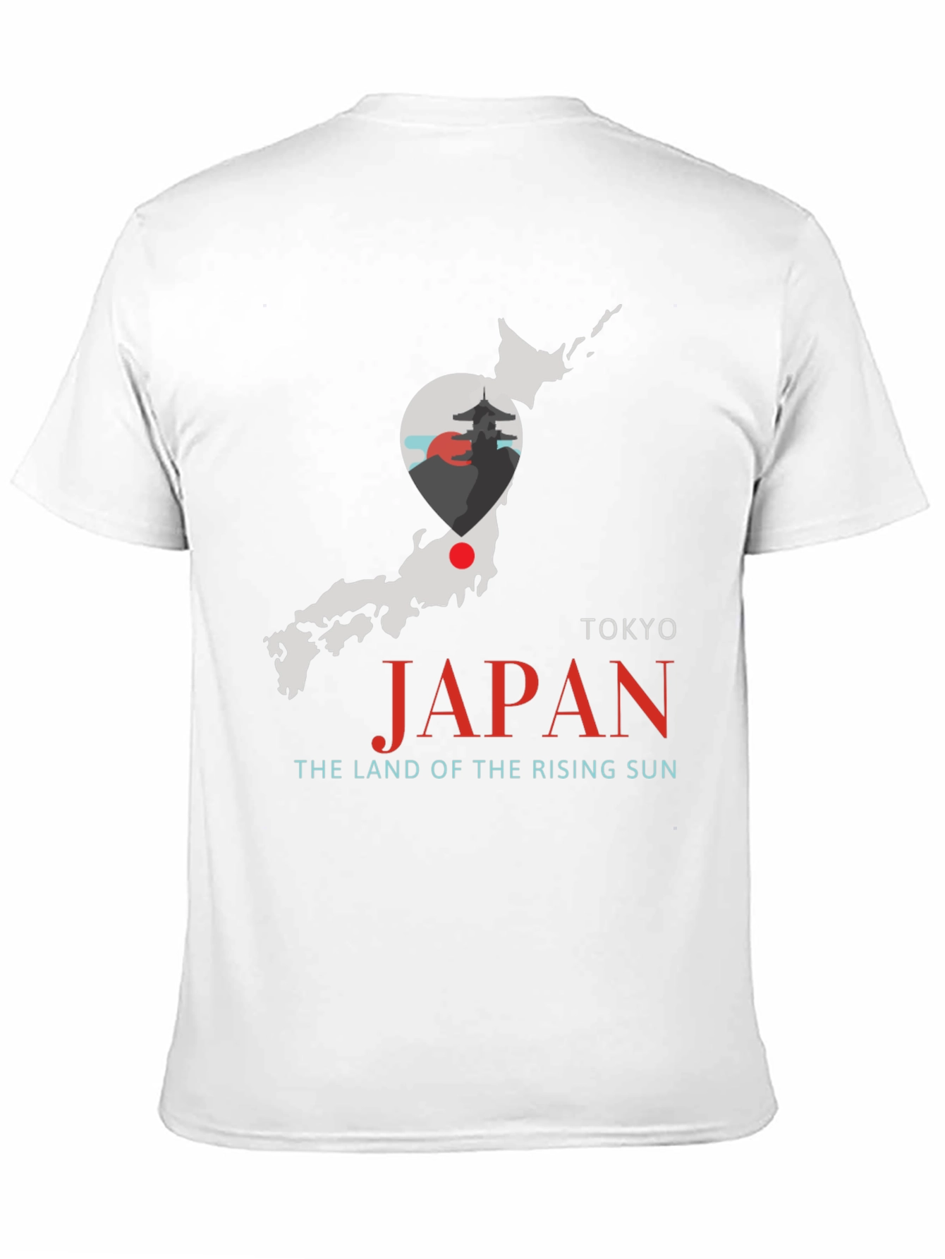 Japan Map T-Shirt - Tokyo Rising Sun Graphic Tee
