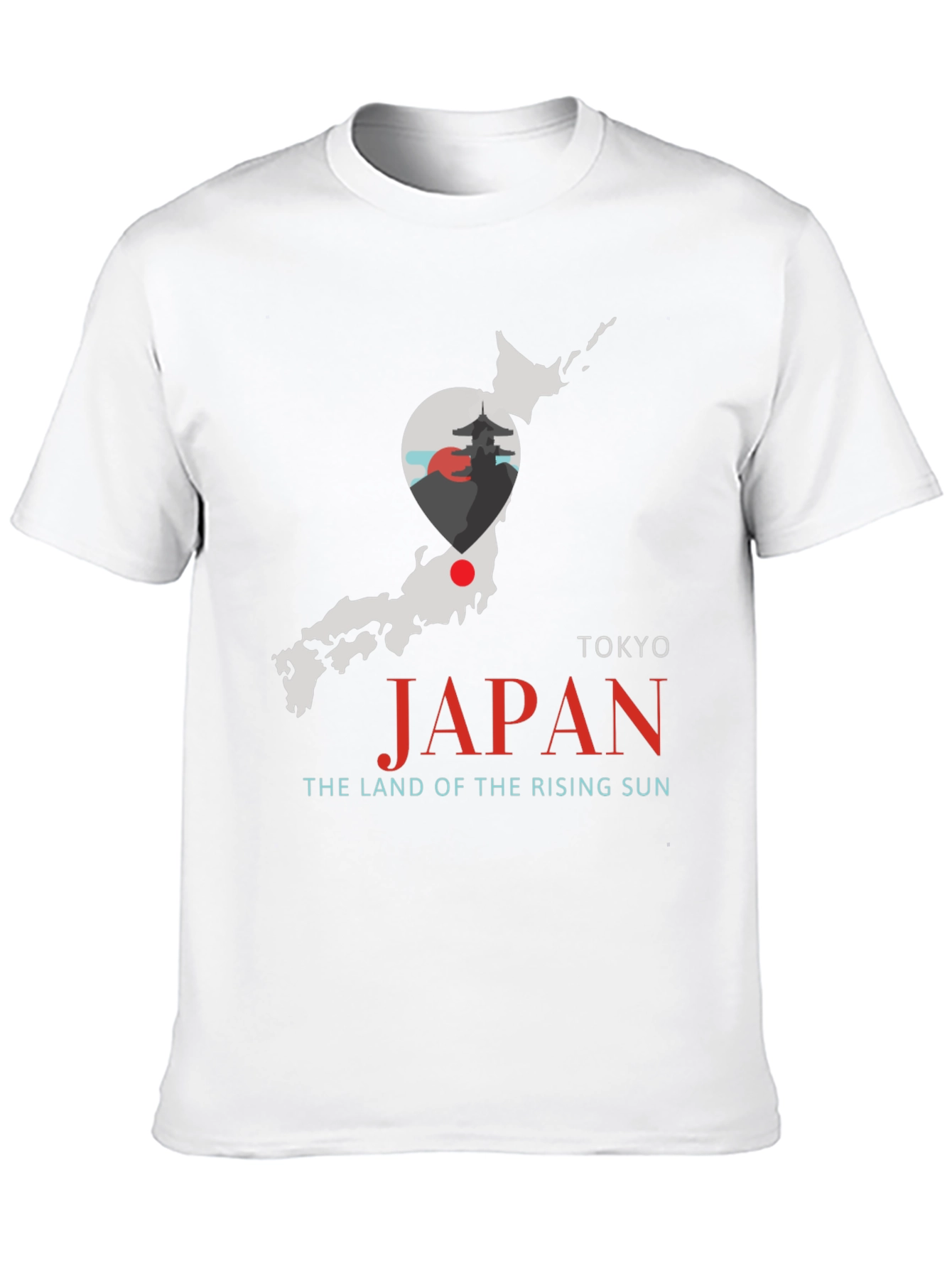 Japan Map T-Shirt - Tokyo Rising Sun Graphic Tee