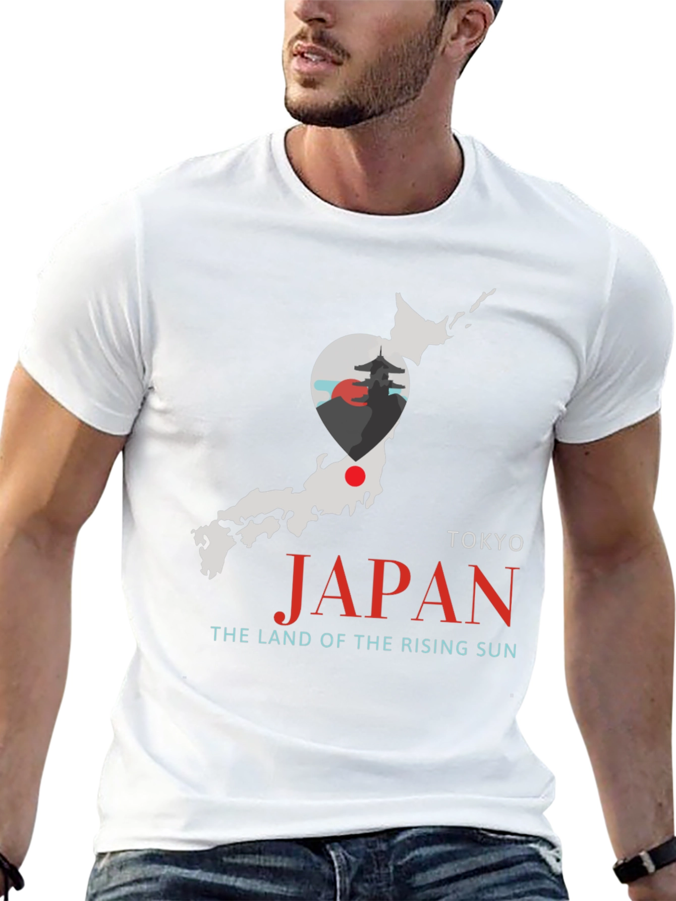 Japan Map T-Shirt - Tokyo Rising Sun Graphic Tee