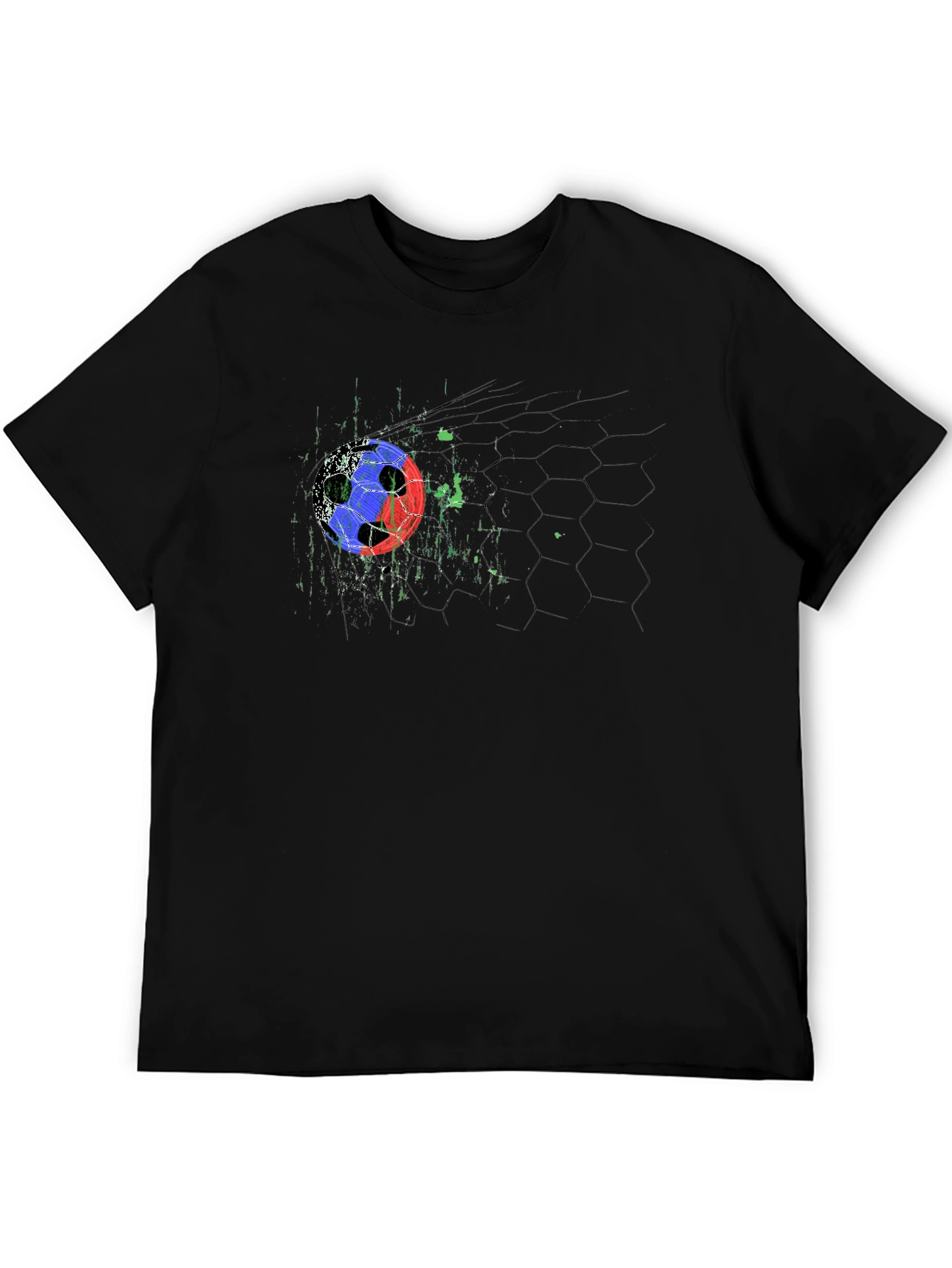Soccer Goal Graphic Black T-Shirt