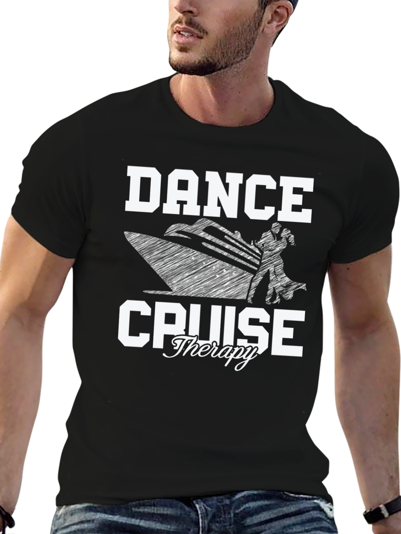 Dance Cruise Therapy T-Shirt - Black Cotton Tee