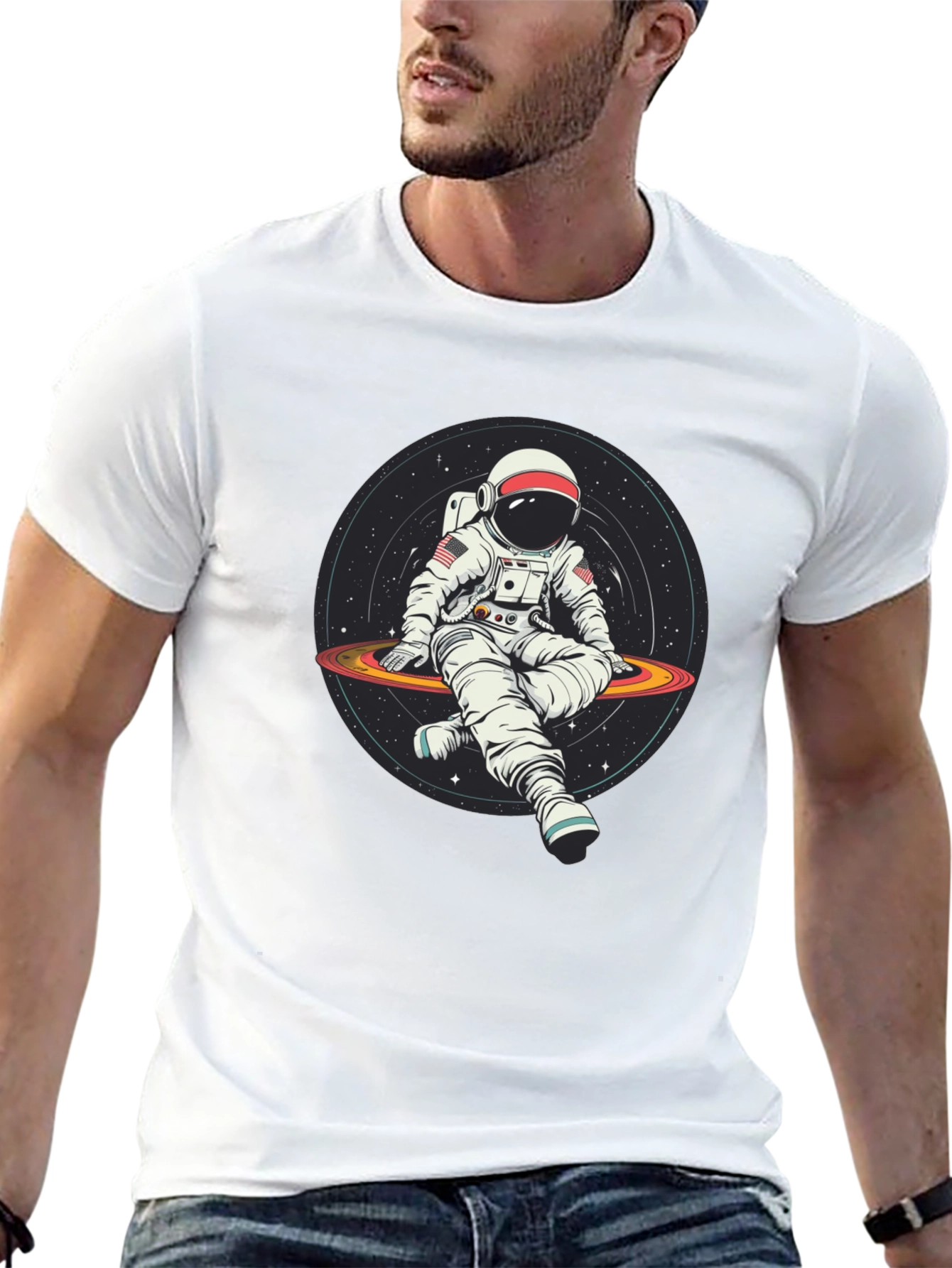 Astronaut Galaxy T-Shirt - Space Explorer Tee