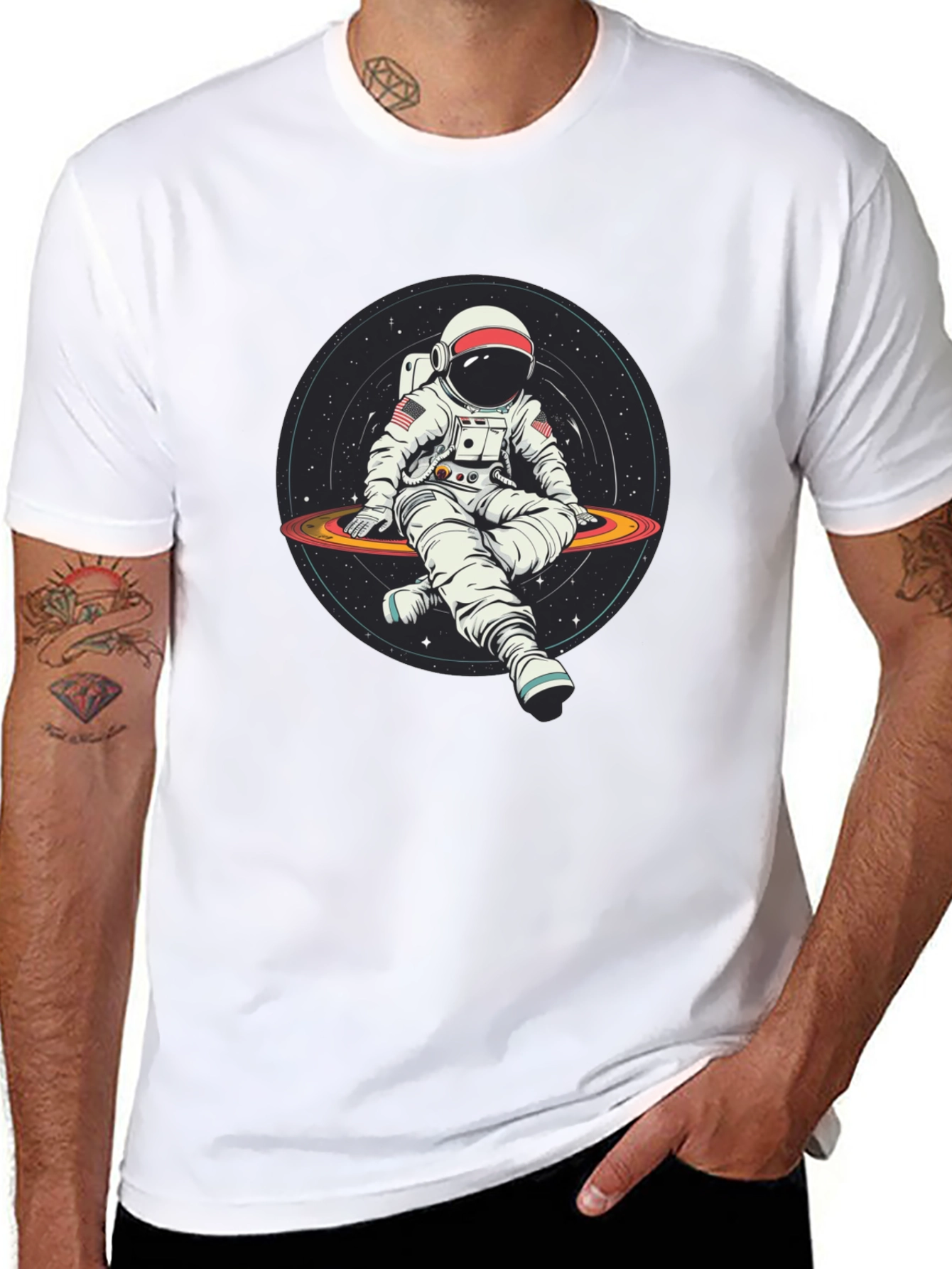 Astronaut Galaxy T-Shirt - Space Explorer Tee