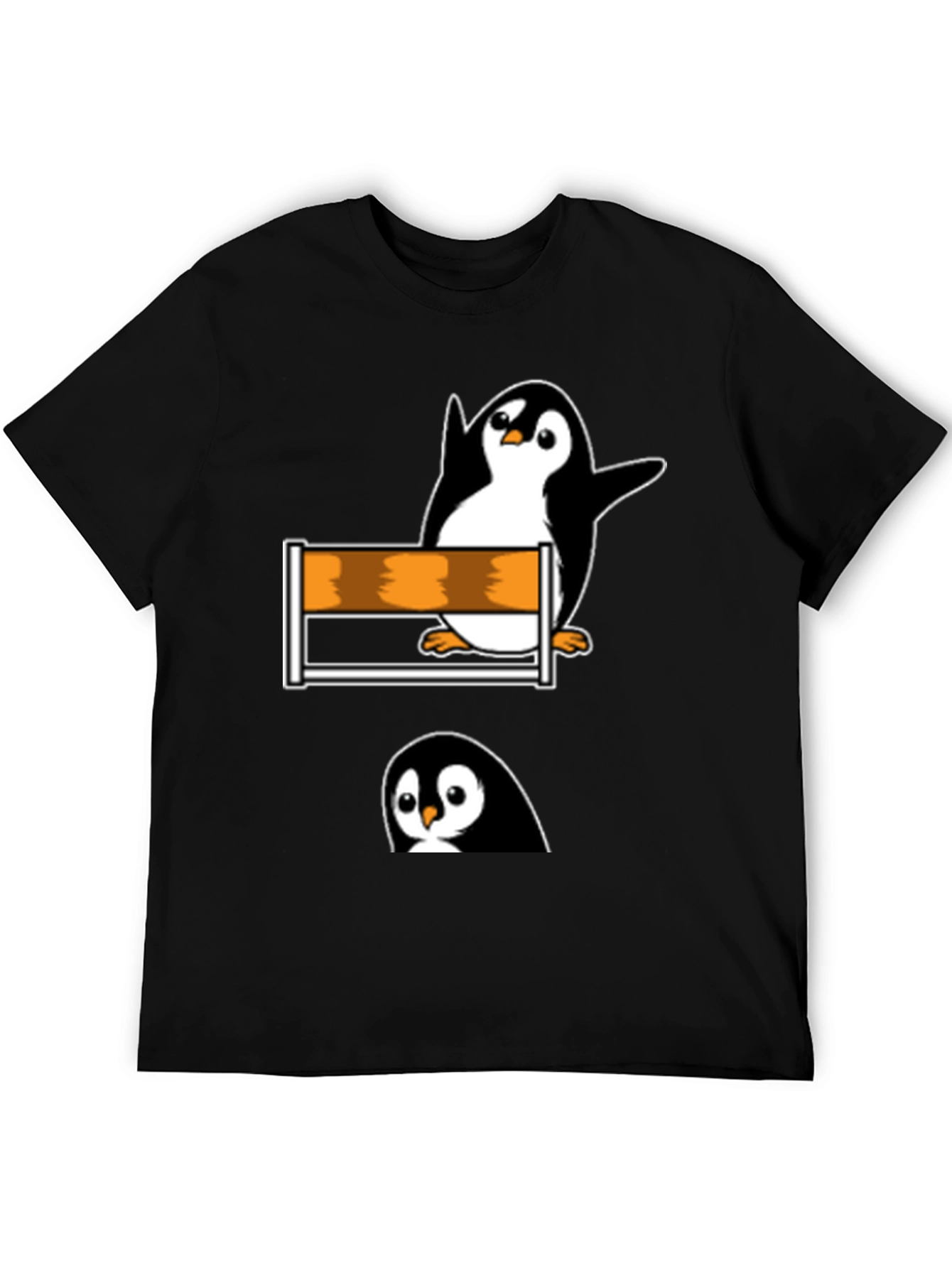 Penguin Hurdler Graphic Tee - Black